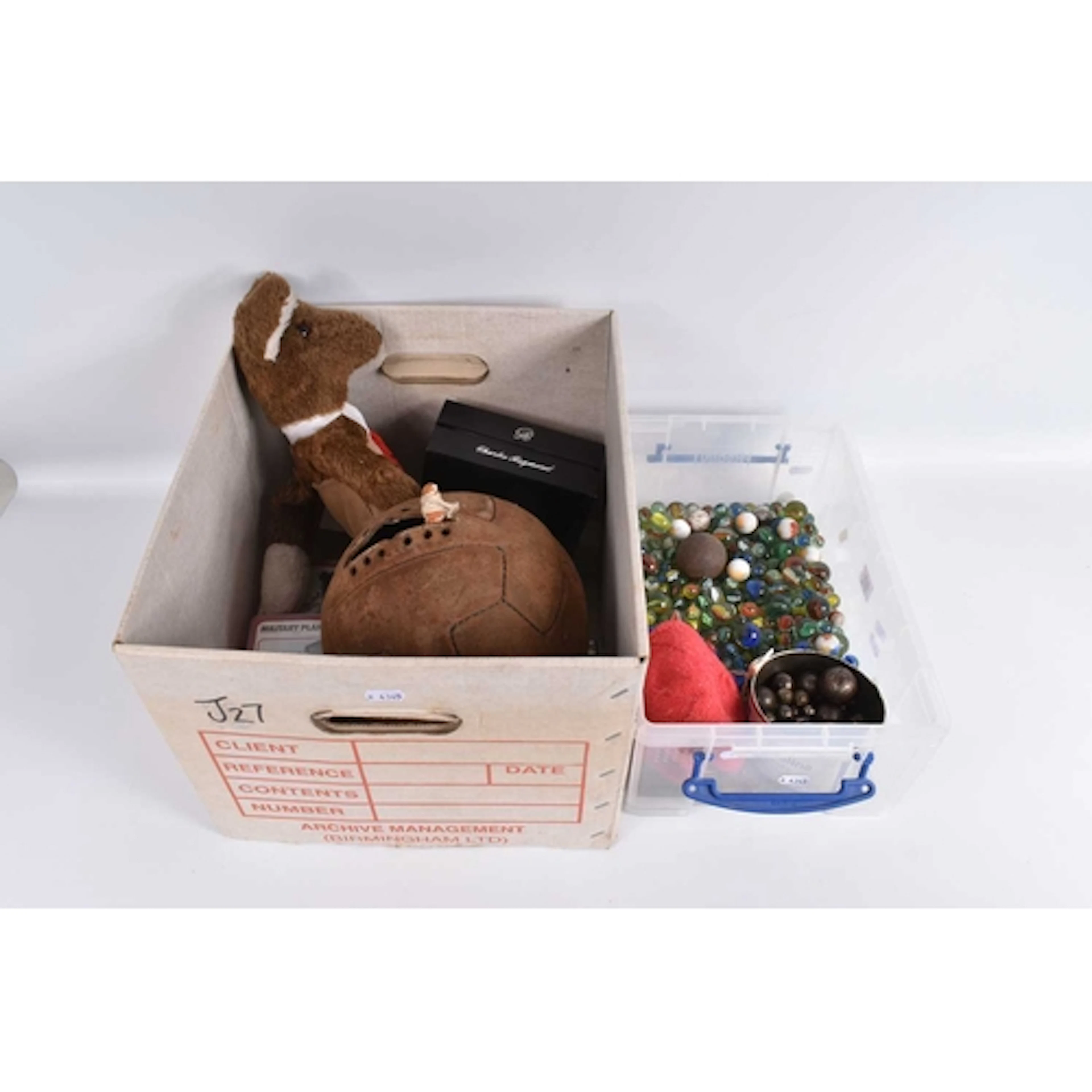 A COLLECTION OF ASSORTED MARBLES, playworn condition, assort...