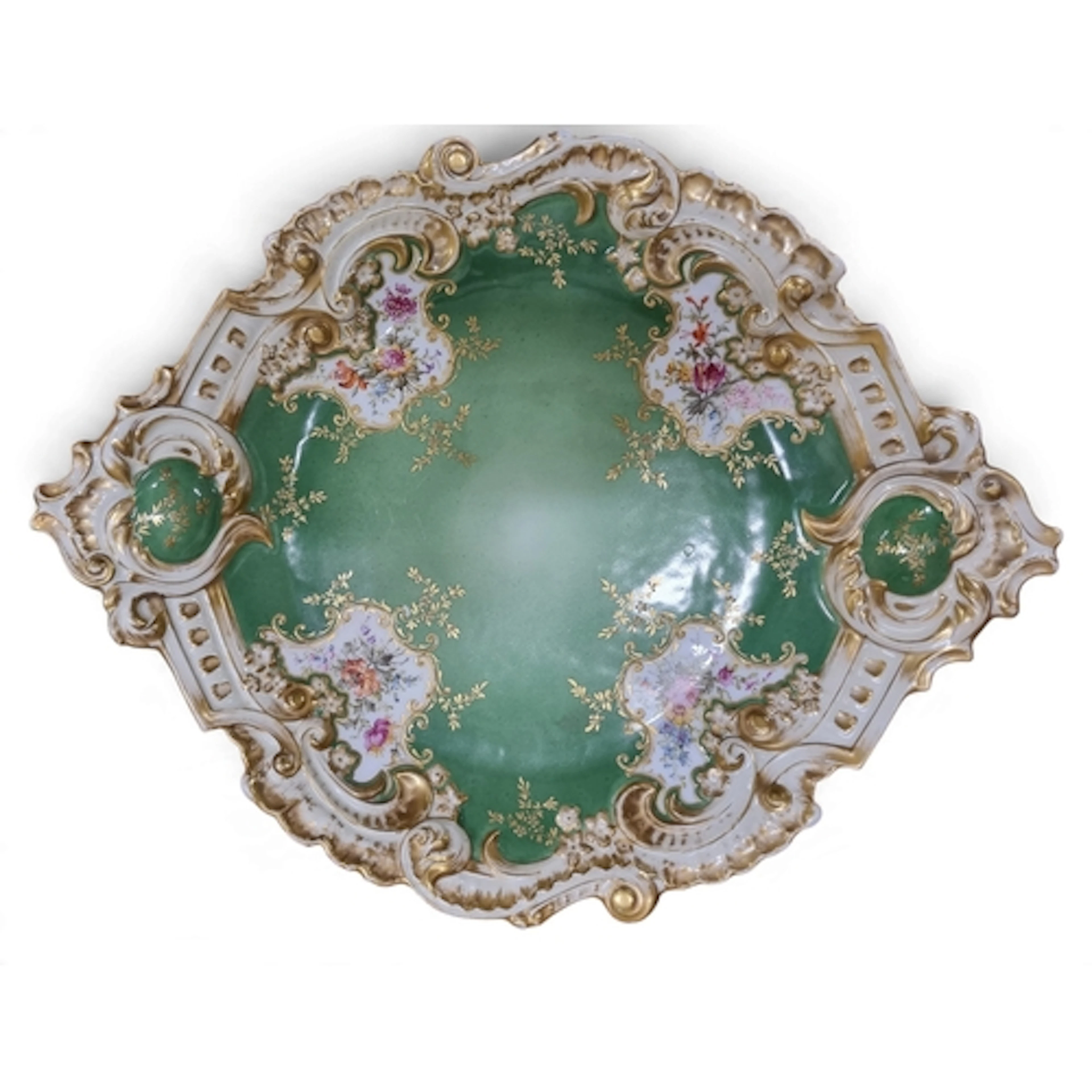 A good Limoges hand painted Centre Dish. D 39 x 31 cm approx...