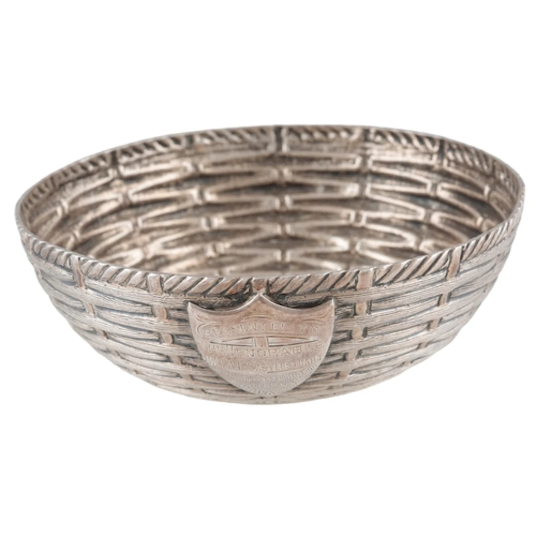 An early 20th century Indian Cutch presentation white metal ...