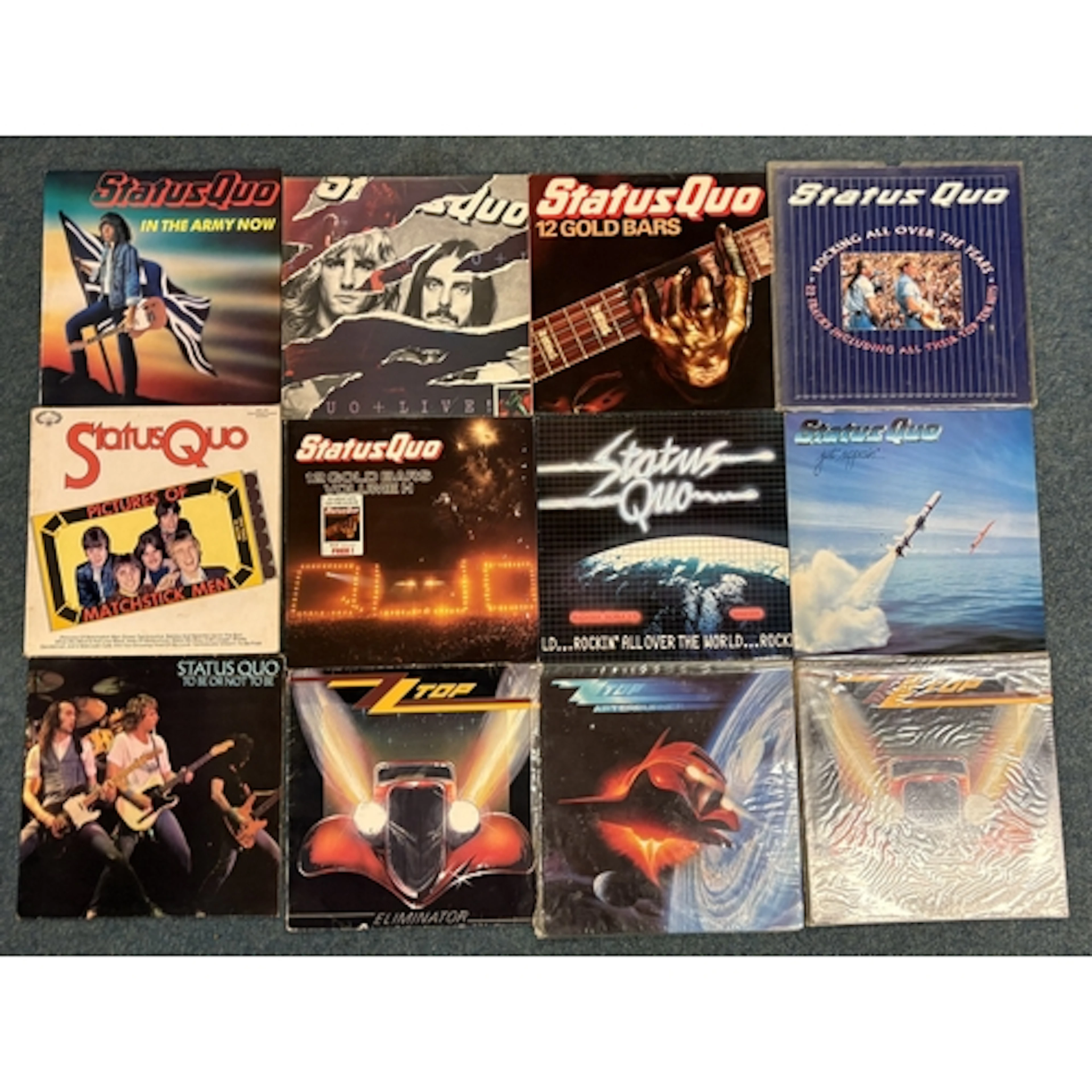 12 x LP vinyl records - To include Rock - A selection of Sta...