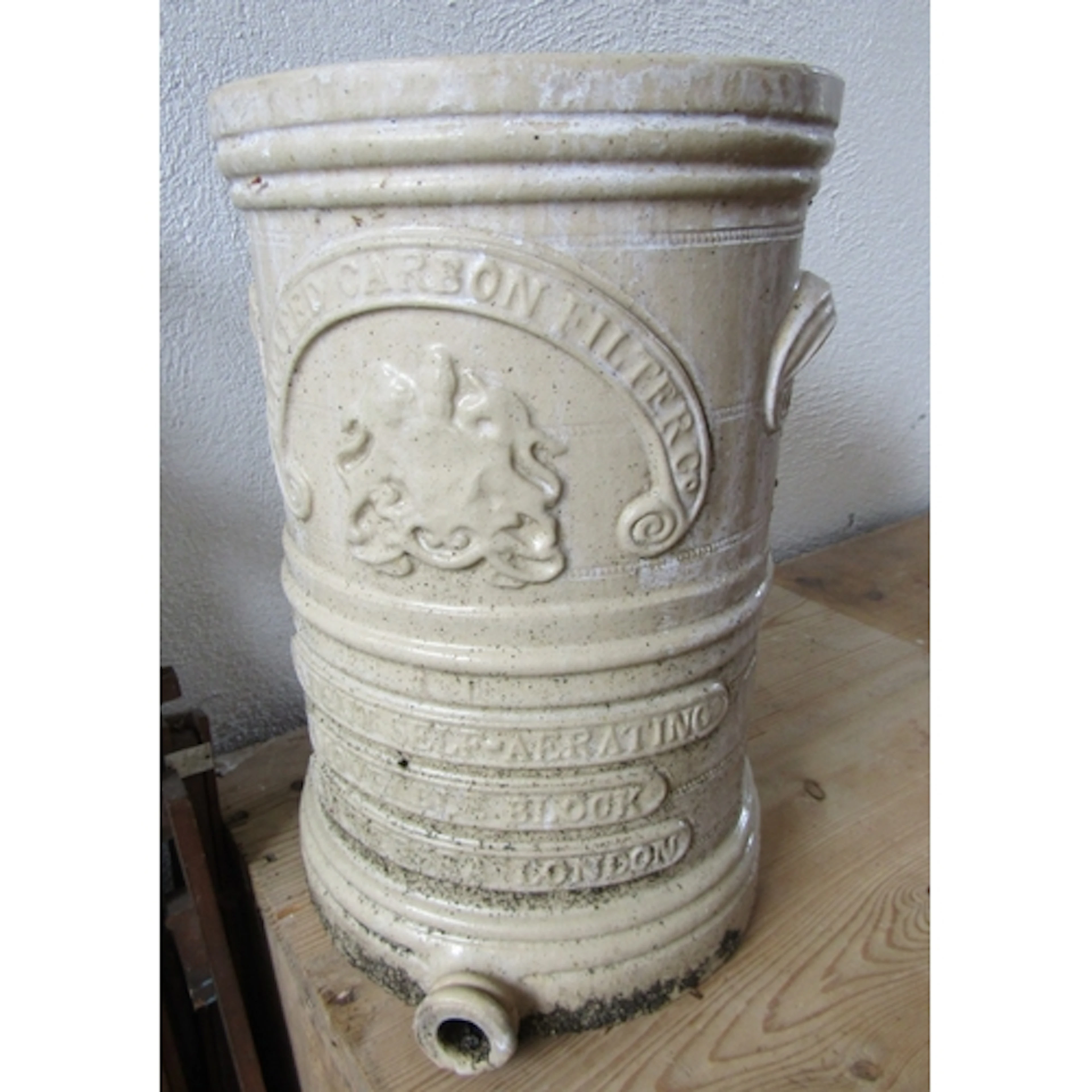 Old Water Filter Fired Earthenware Approximately 20 Inches H...