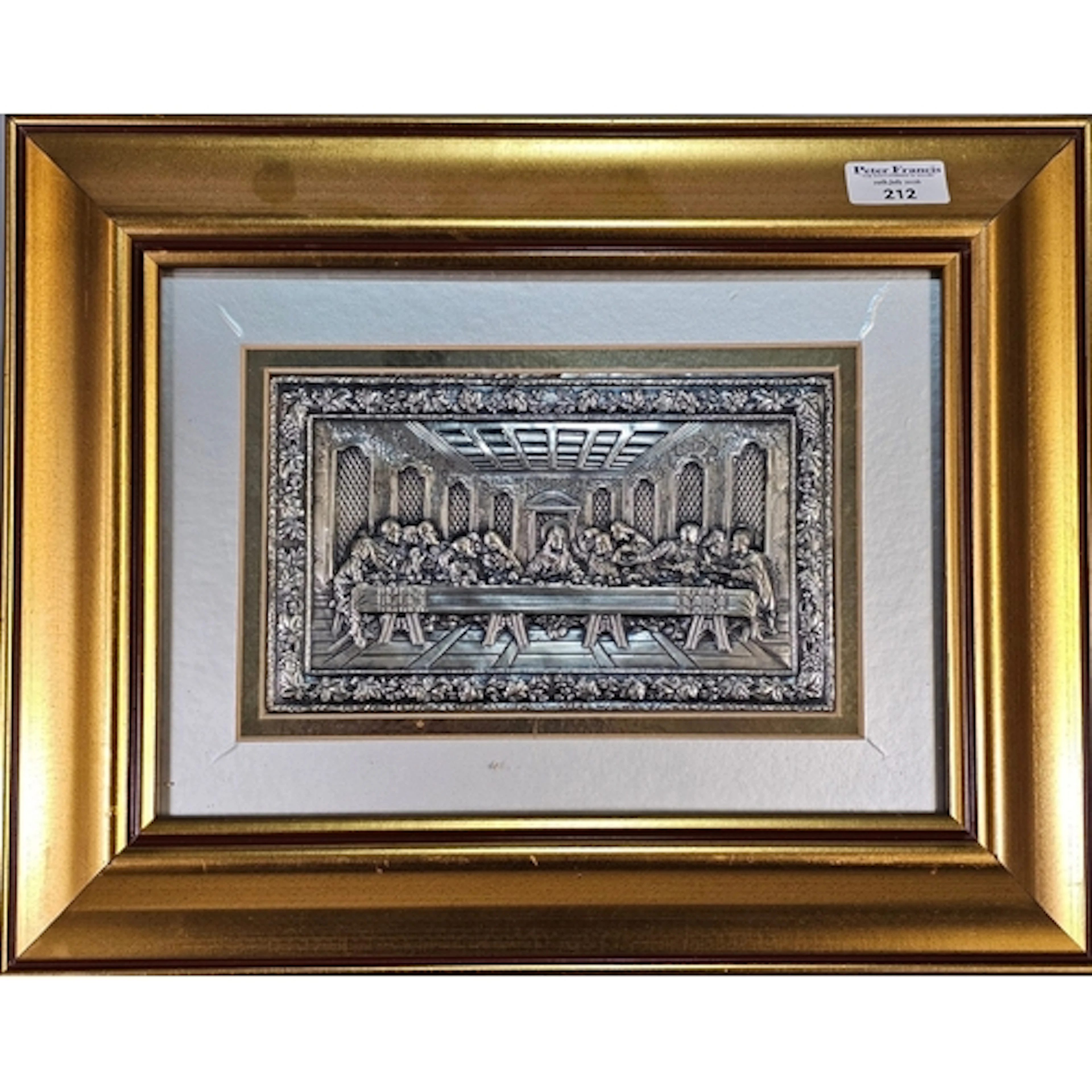 Continental silver plaque in high relief depicting Leonardo ...