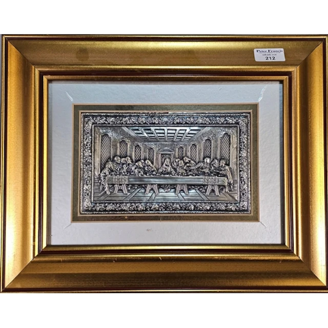 Continental silver plaque in high relief depicting Leonardo ...