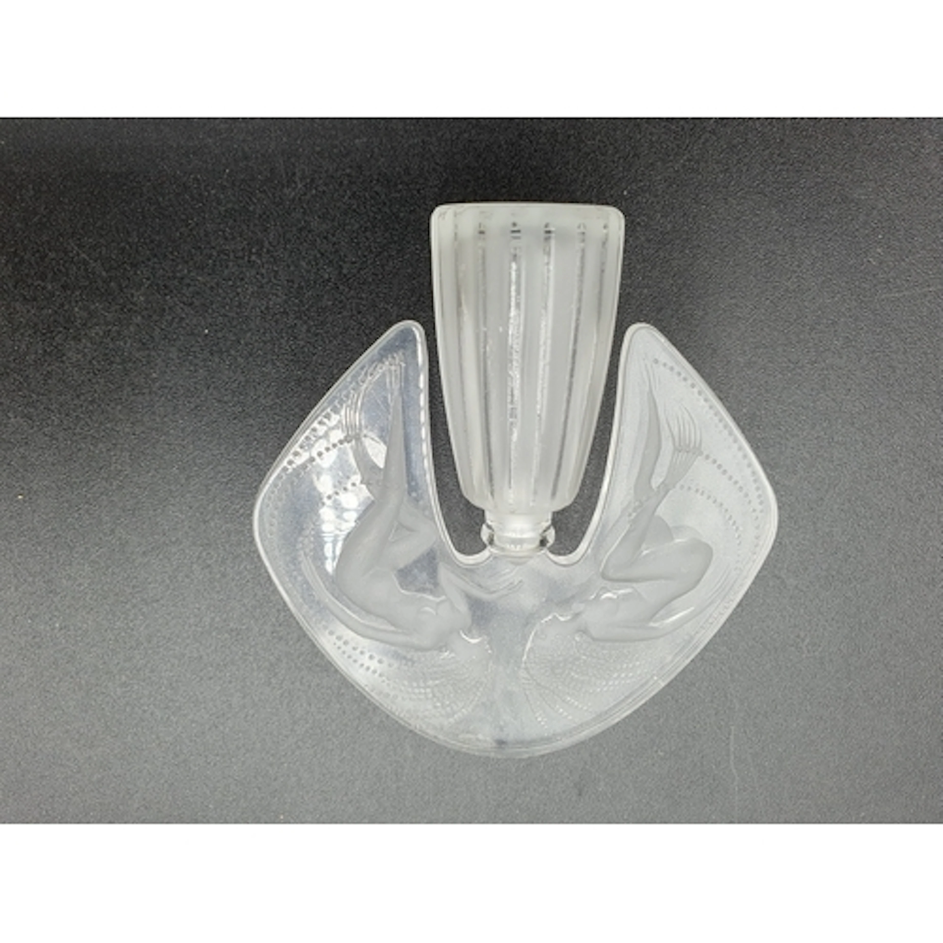 A modern Lalique glass Scent Bottle the large stopper finely...