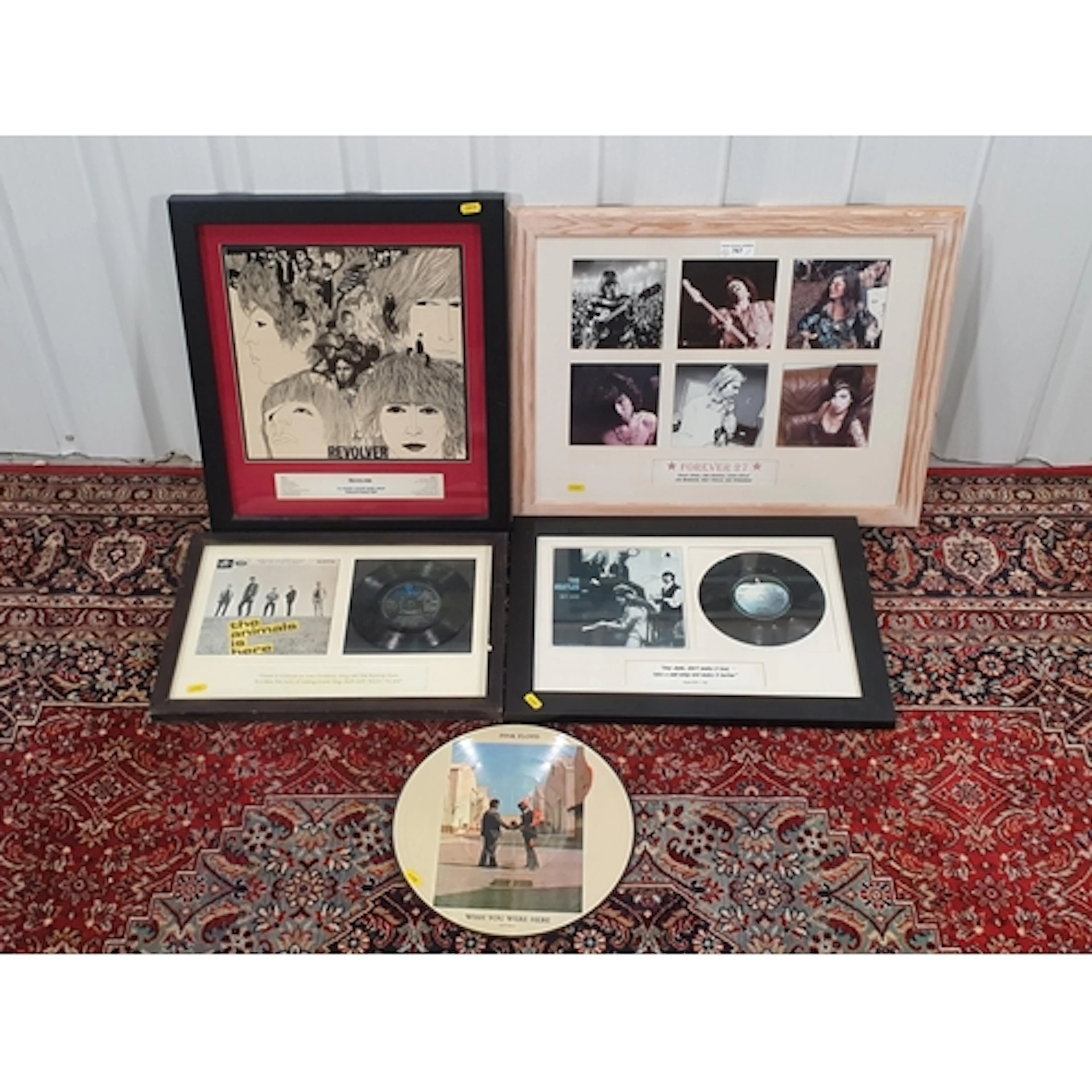 A Forever 27 frame to include Brian Jones, Jimi Hendrix, Jan...