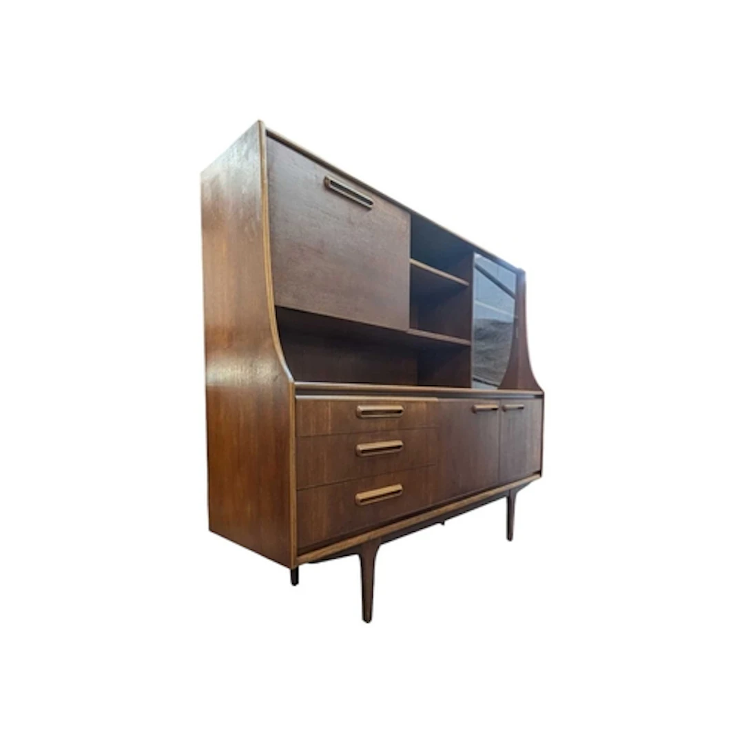 British Modern Design - Mid century teak highboard / sideboa...