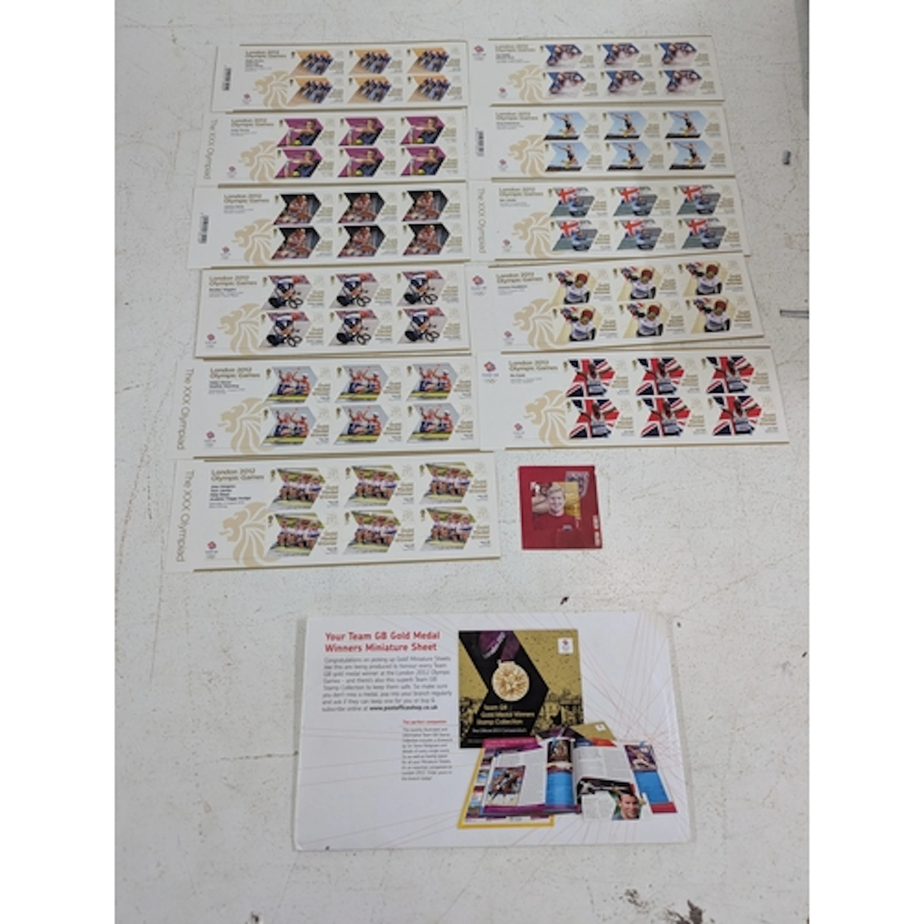 A collection of London 2012 Olympic Games 1 class stamps, ap...