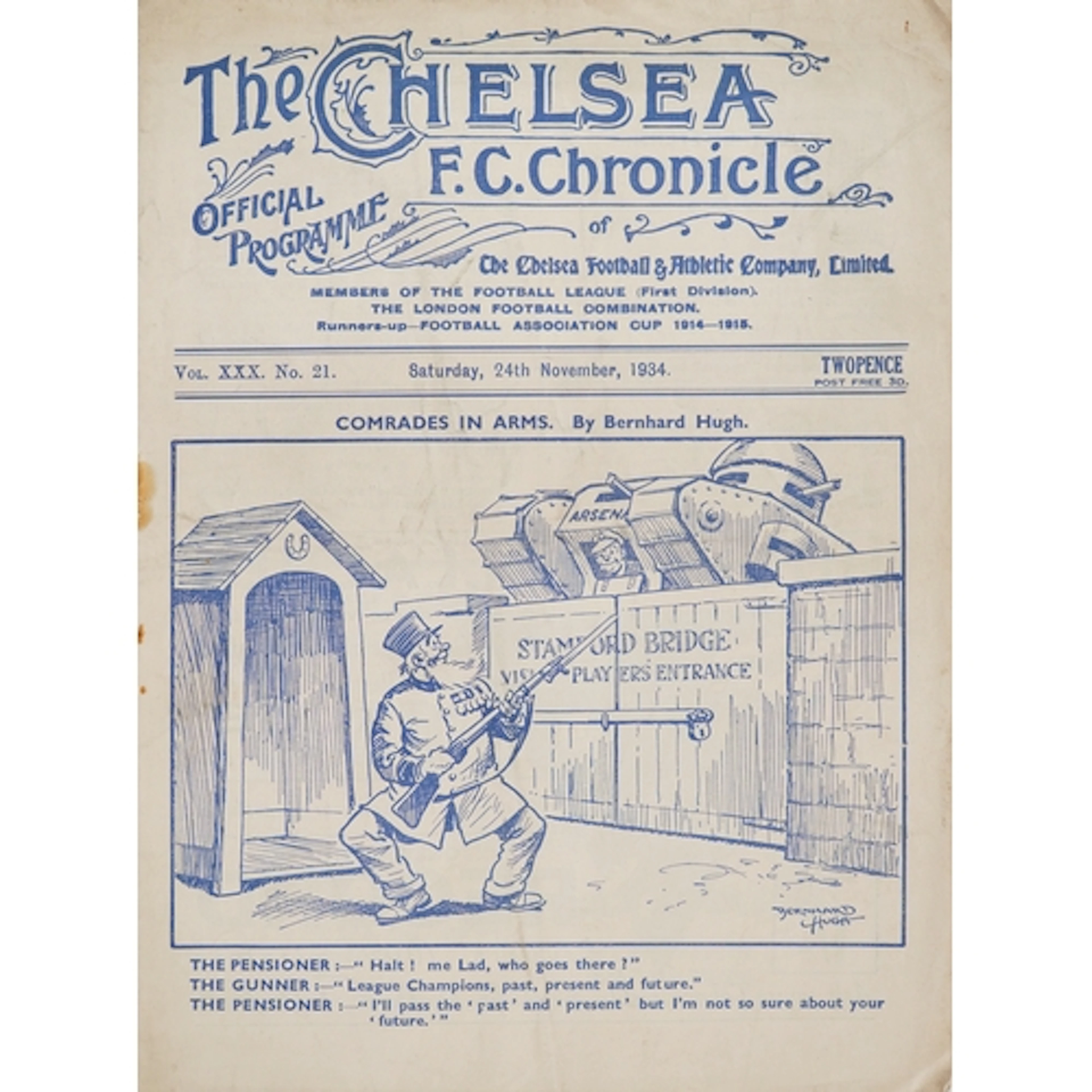Chelsea F.C. Chronicle official football programme - Comrade...