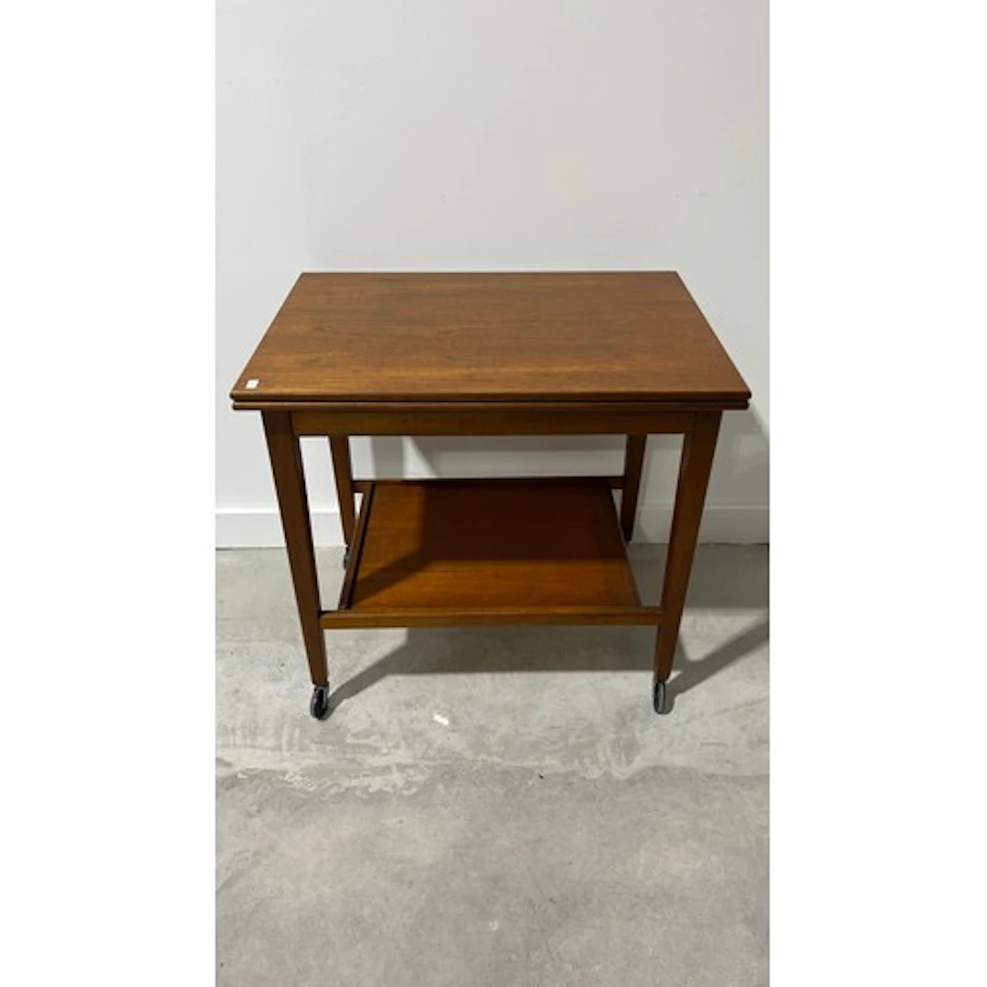 Eastcraft teak games trolley, hinged rectangular top enclosi...