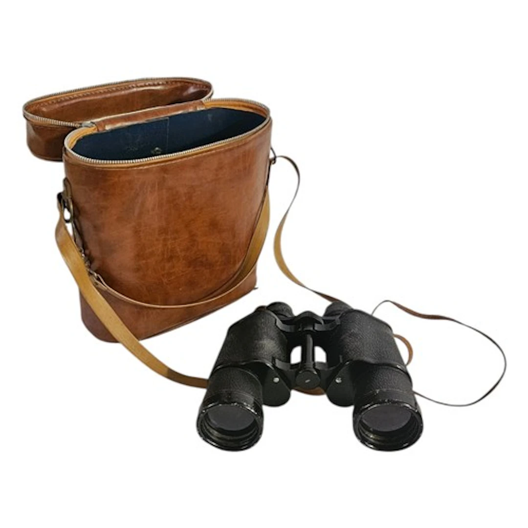 A PAIR OF VINTAGE ZENITH 7X50 FIELD BINOCULARS In faux tan l...