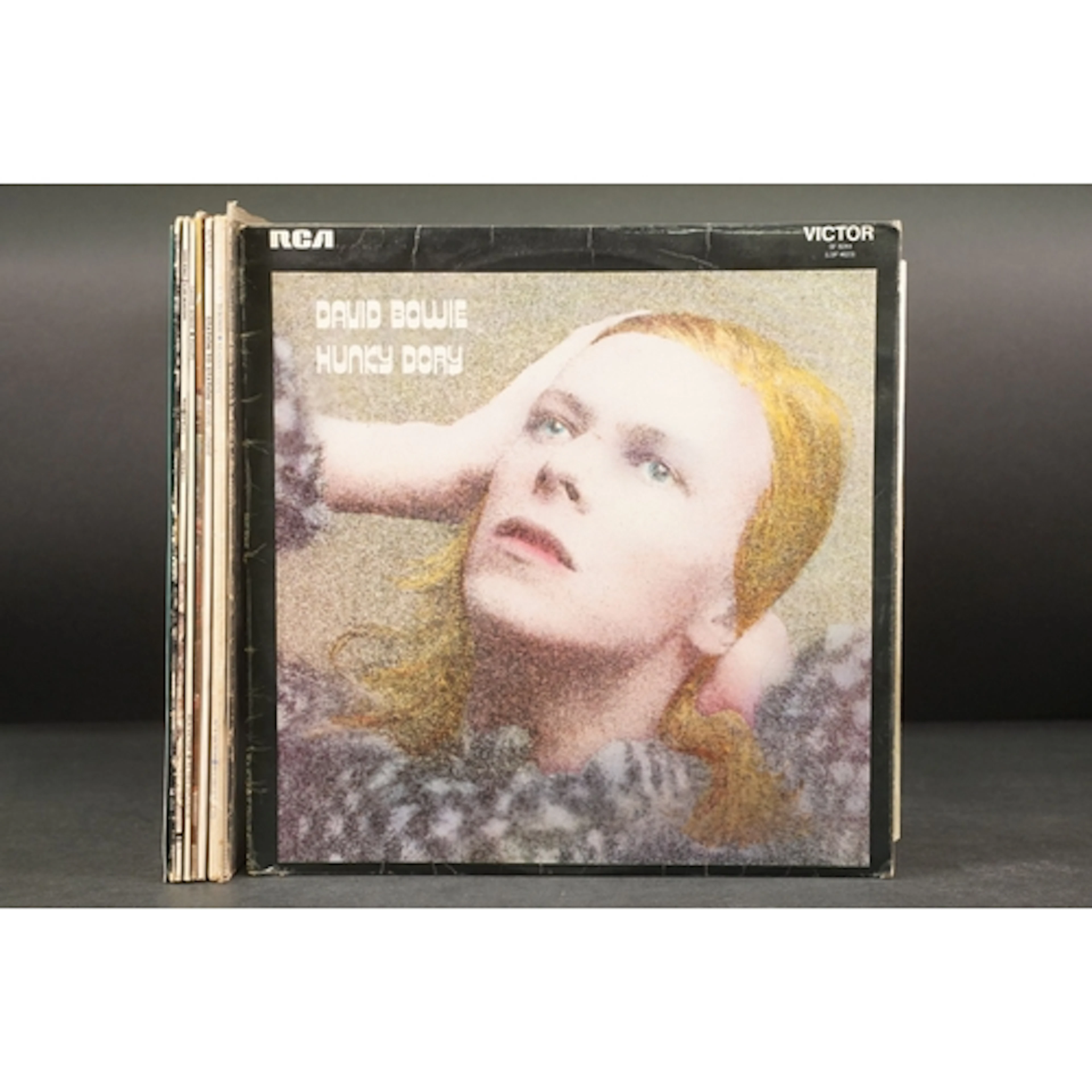 Vinyl - 8 David Bowie LPs and 1 12" to include Hunk Dory (fr...