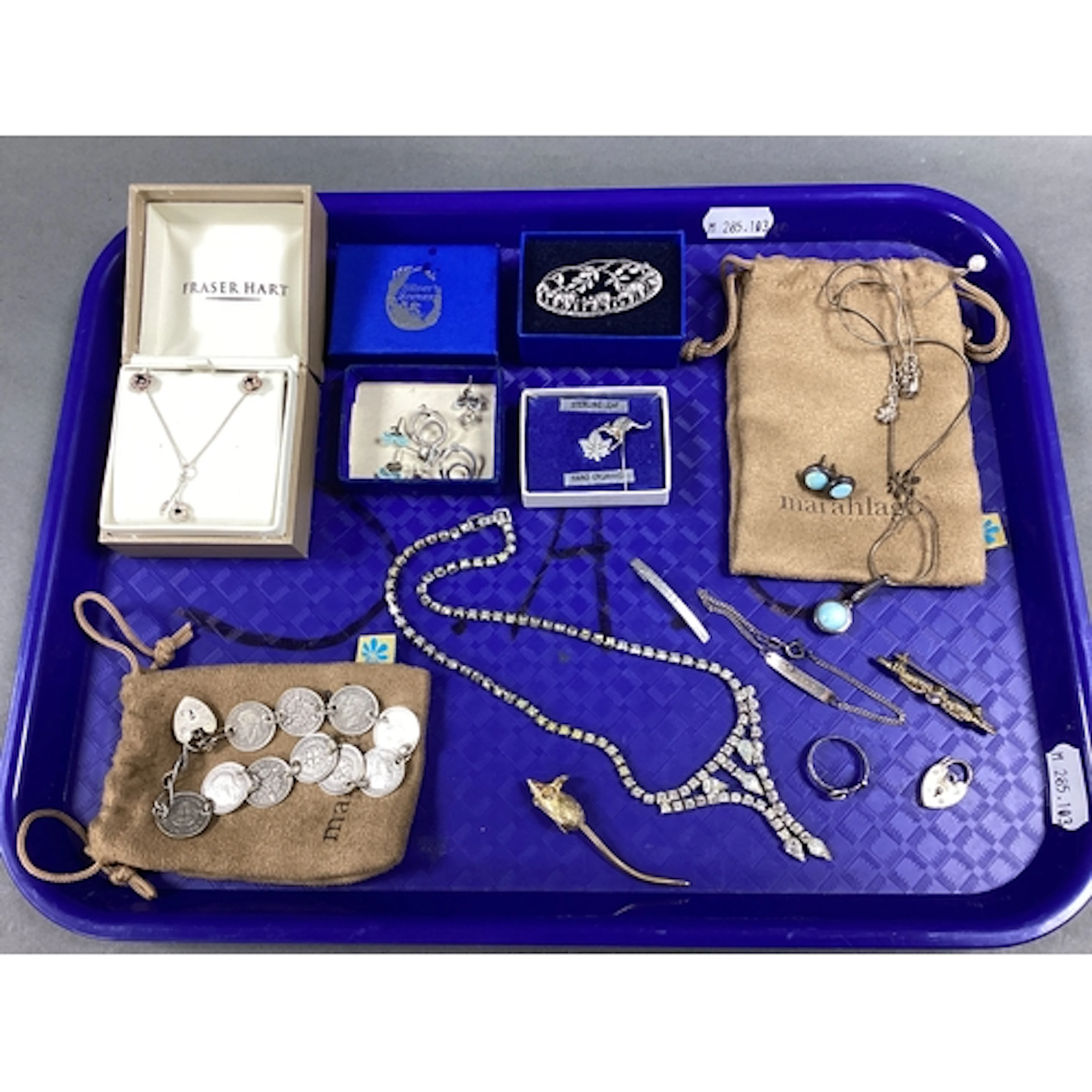 A Collection of "925" and Other Jewellery, including a hallm...