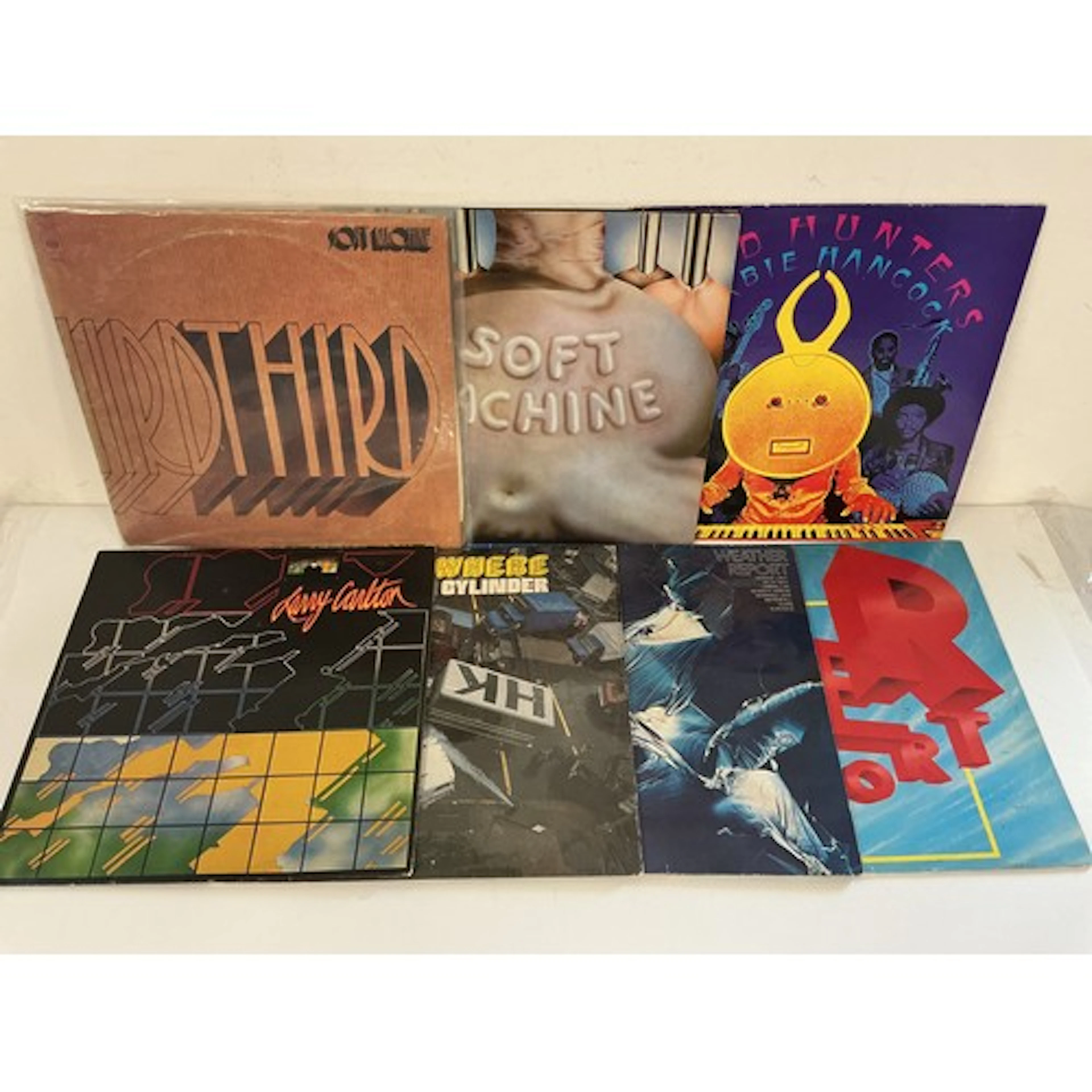 Seven jazz rock LPs by various artists including Soft Machin...
