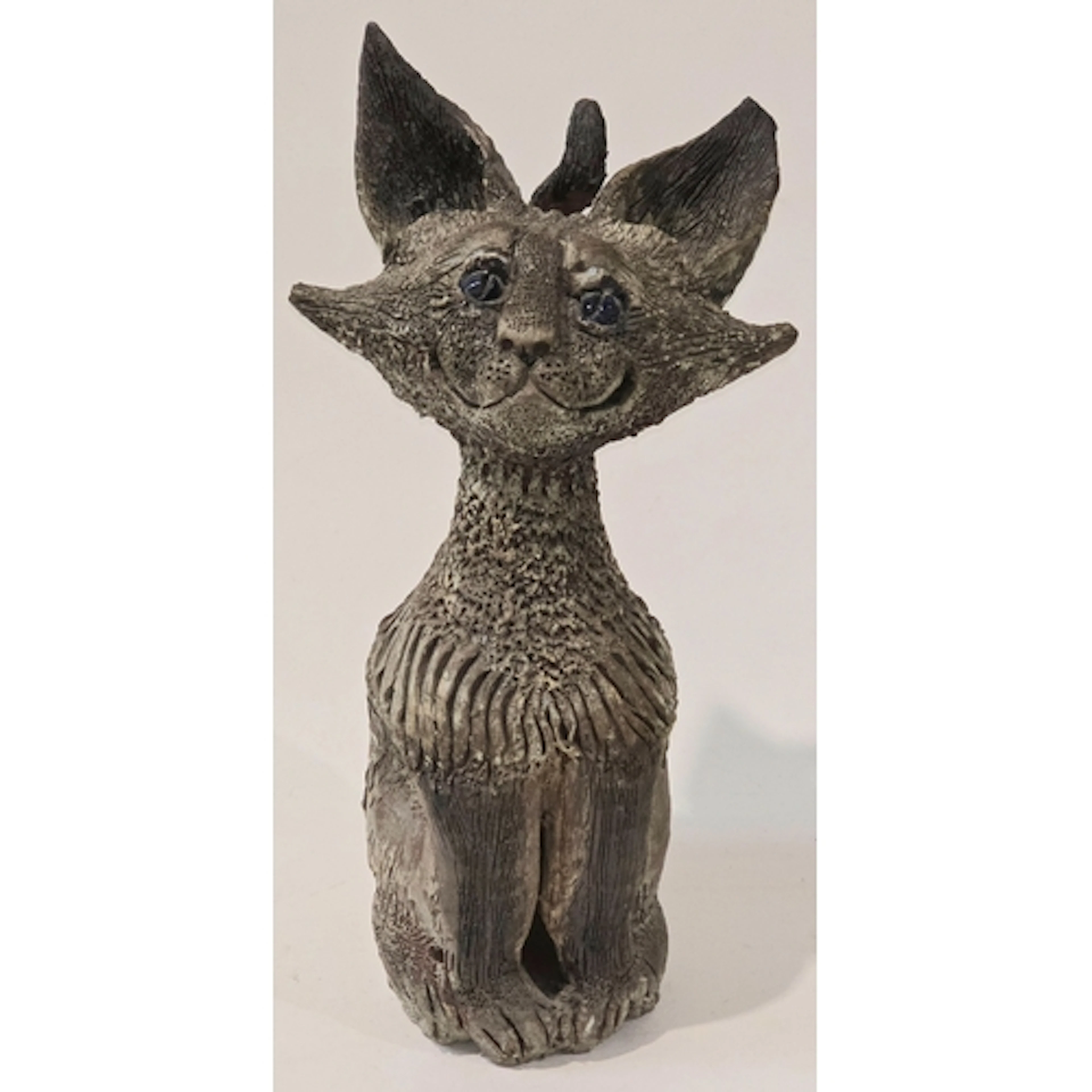 Poole Pottery interest Guy Sydenham carved sculpture of a ca...