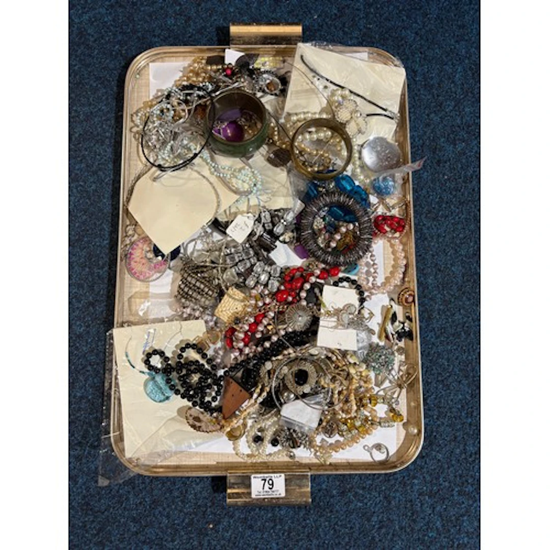 A qty of costume jewellery