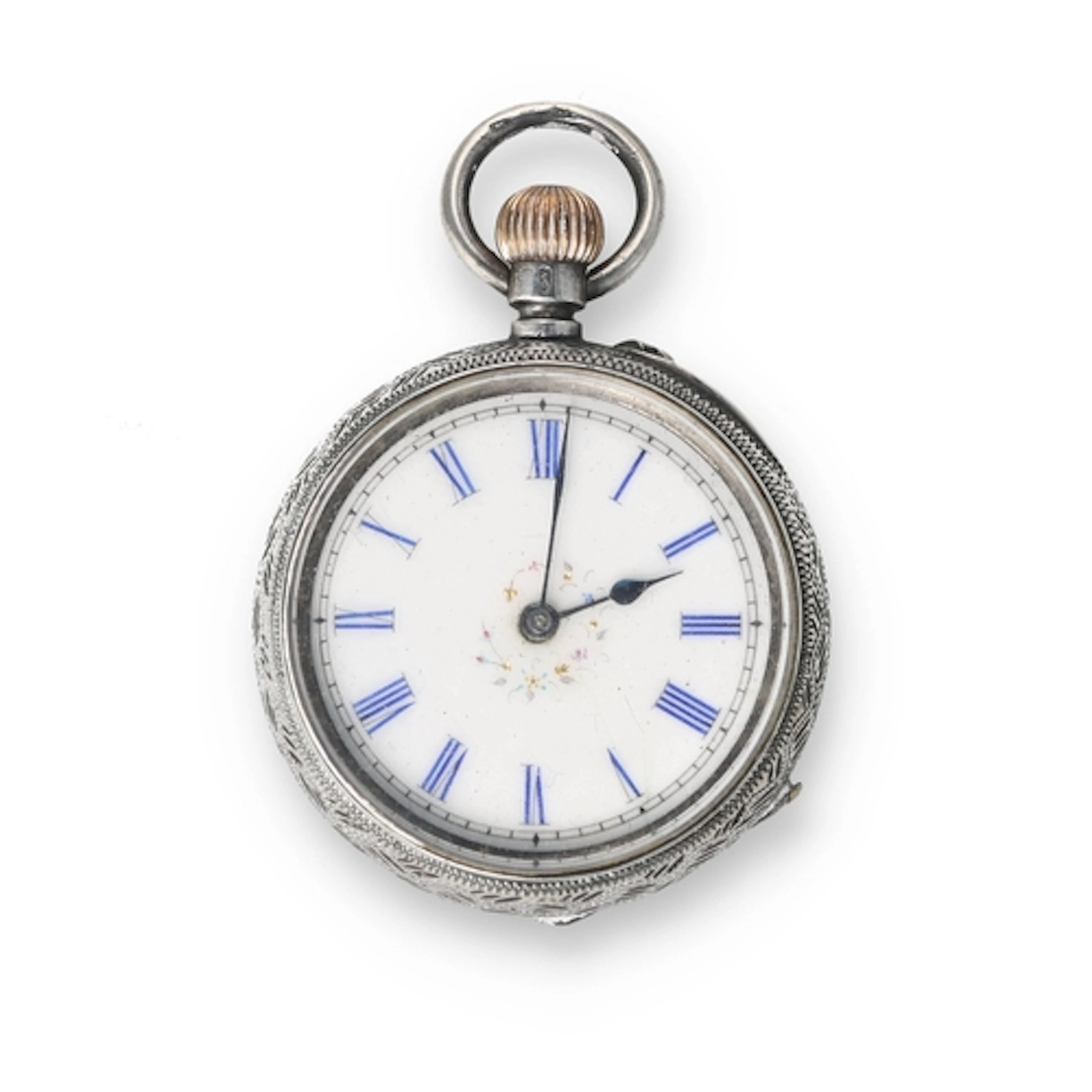A SILVER POCKET WATCH 32gms