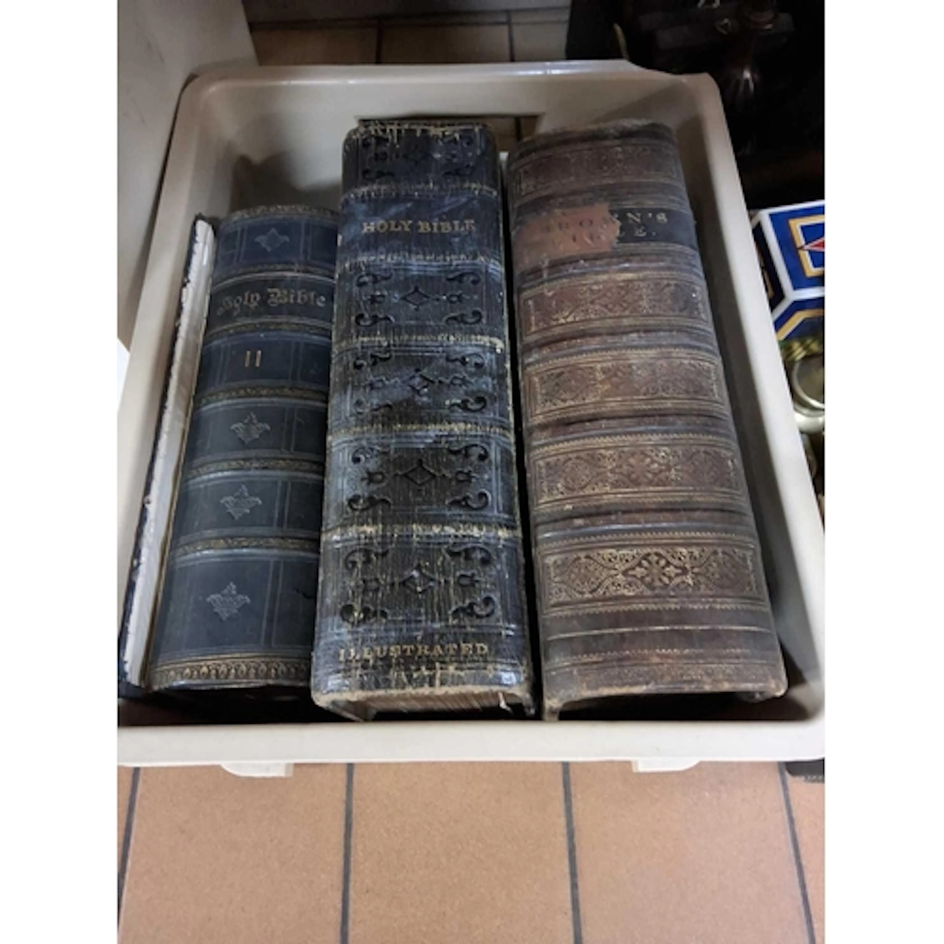 TWO ANTIQUARIAN BIBLES & A COMMENTARY comprising The Sel...