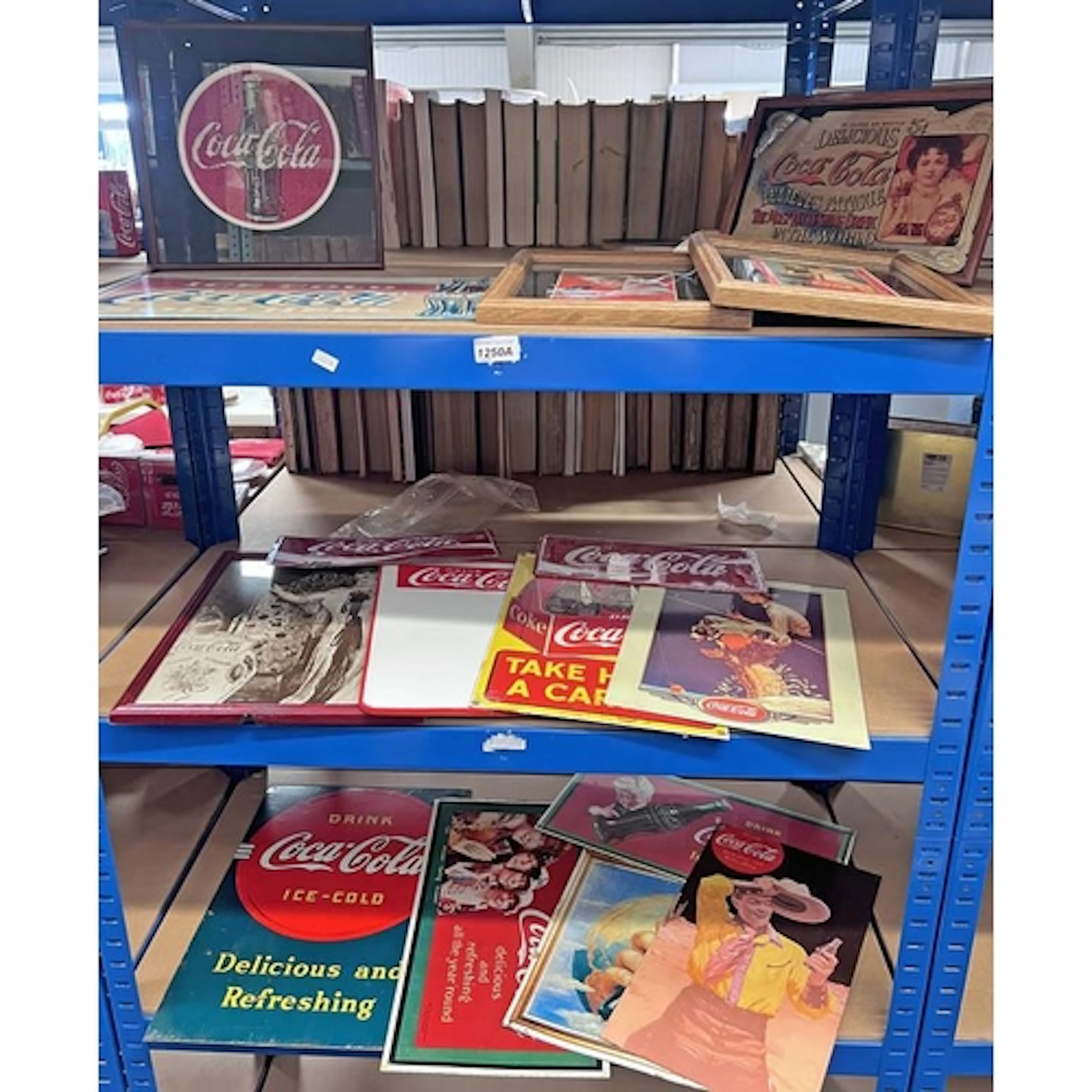 COCA COLA MEMORABILIA TO INCLUDE VINTAGE STYLE SIGNS, FRAMED...