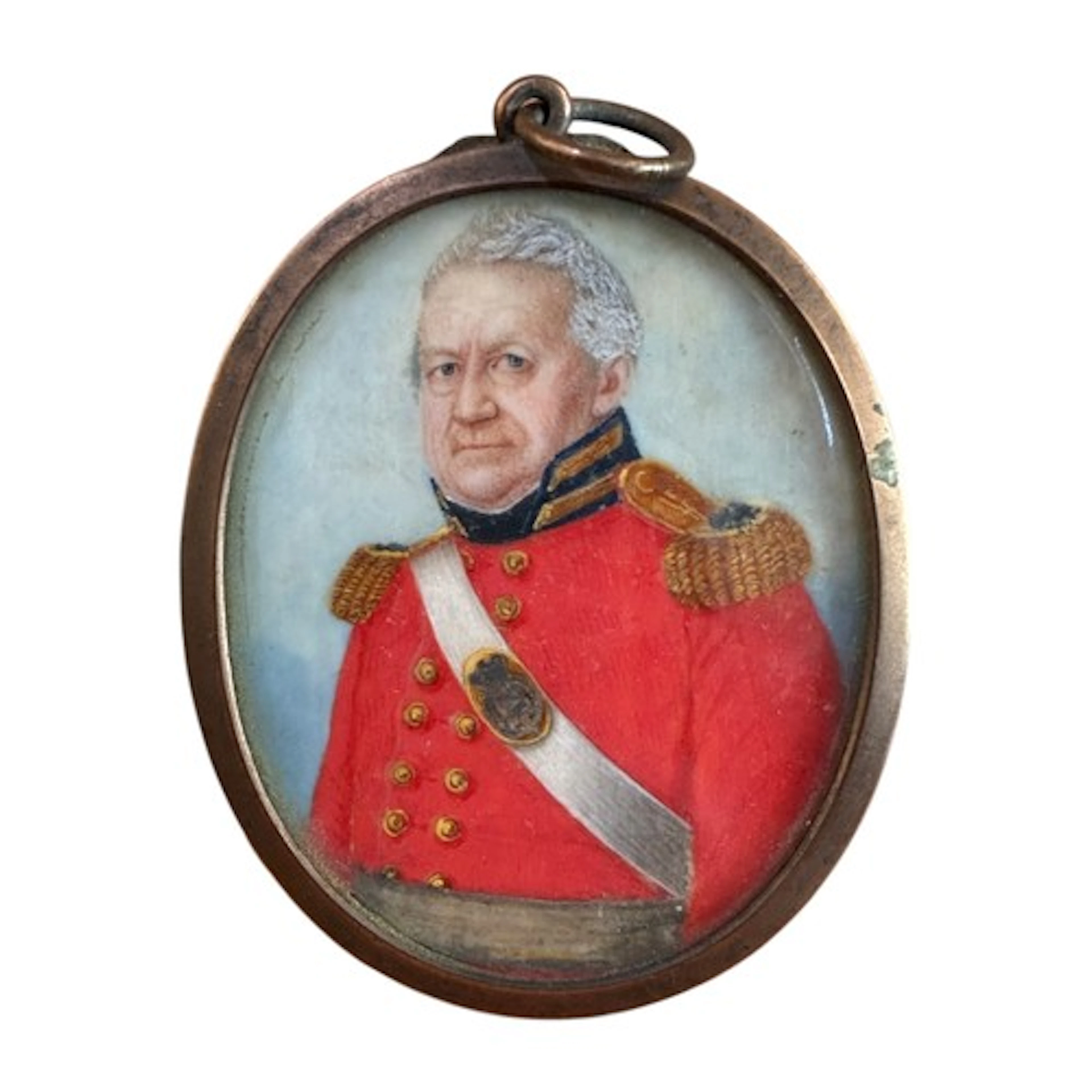 British School, 19th Century - A miniature portrait of Gener...