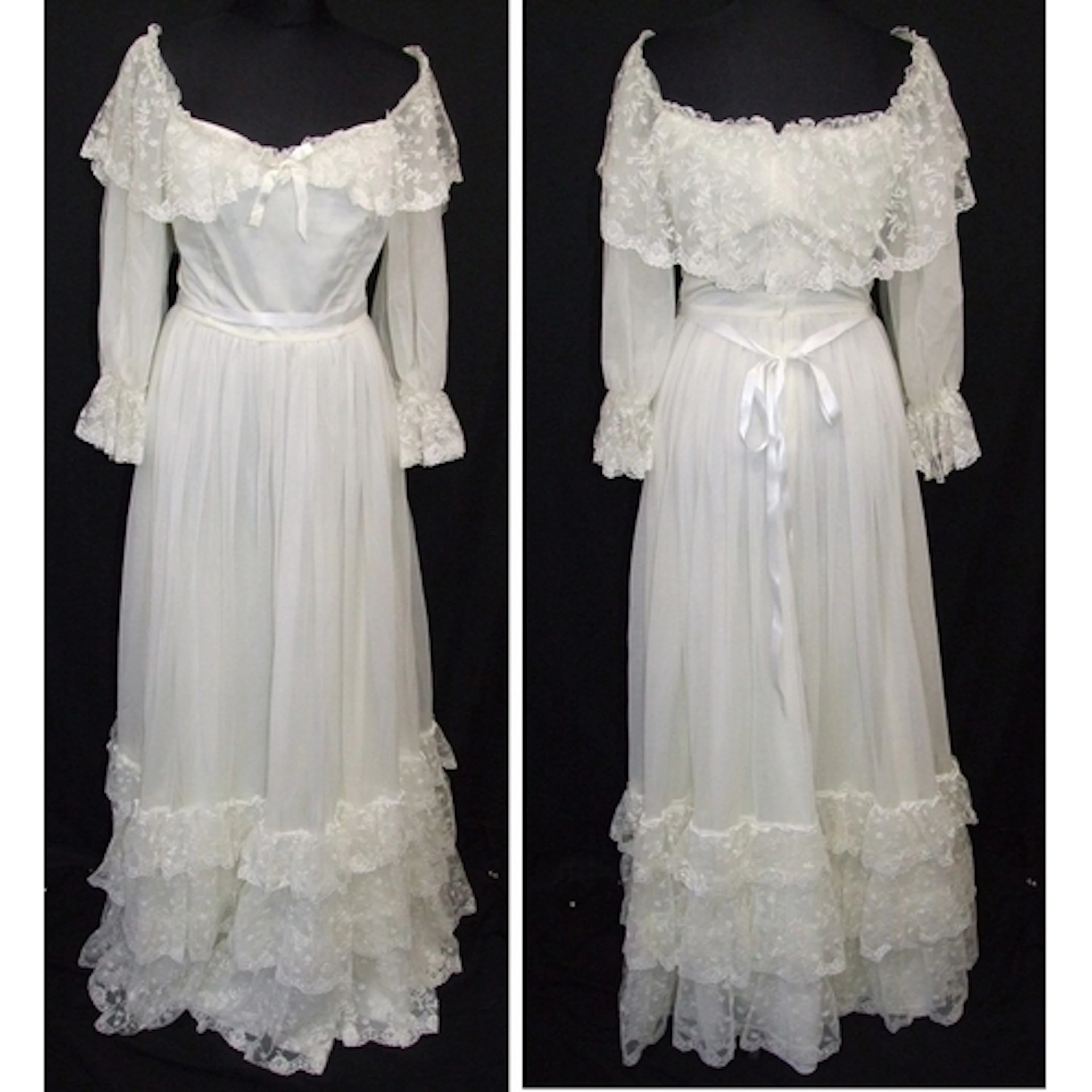 Ladies Ceremonia Wedding Dress, approx. size 10 & White Net ...