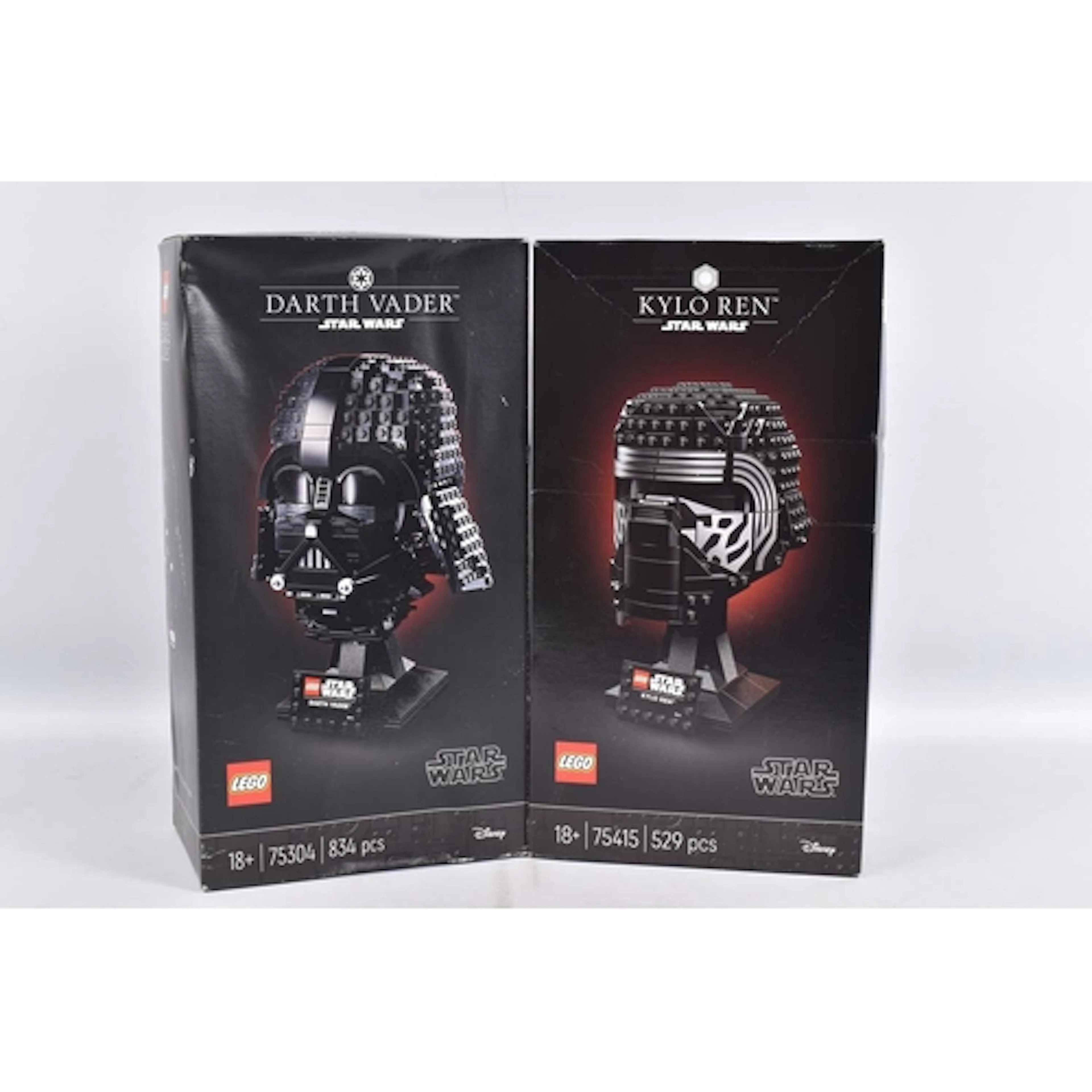 TWO BOXED AND SEALED STAR WARS HELMET COLLECTION LEGO SETS, ...