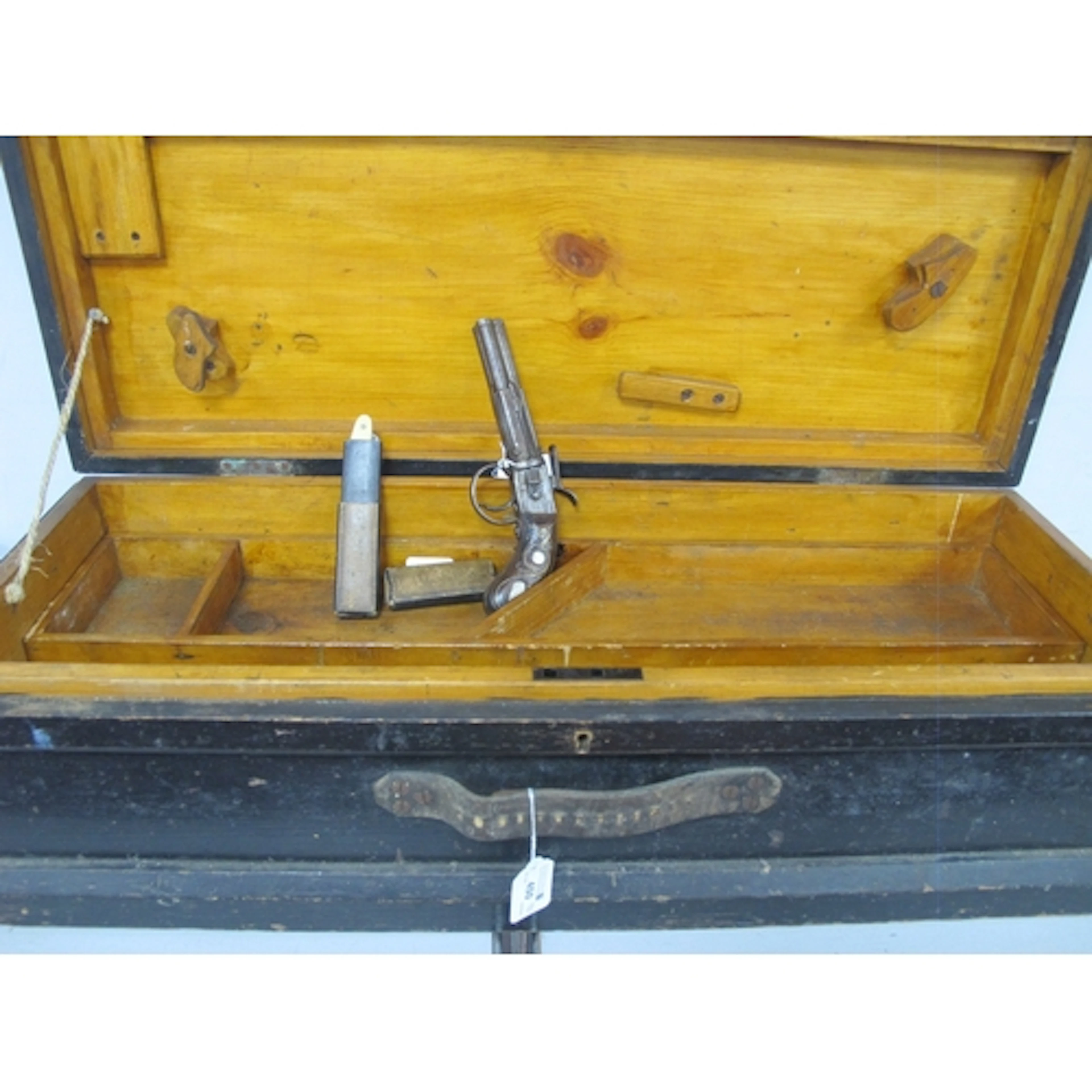 Indian 3 Swivel Barrel Tourist Percussion Pistol, with mothe...