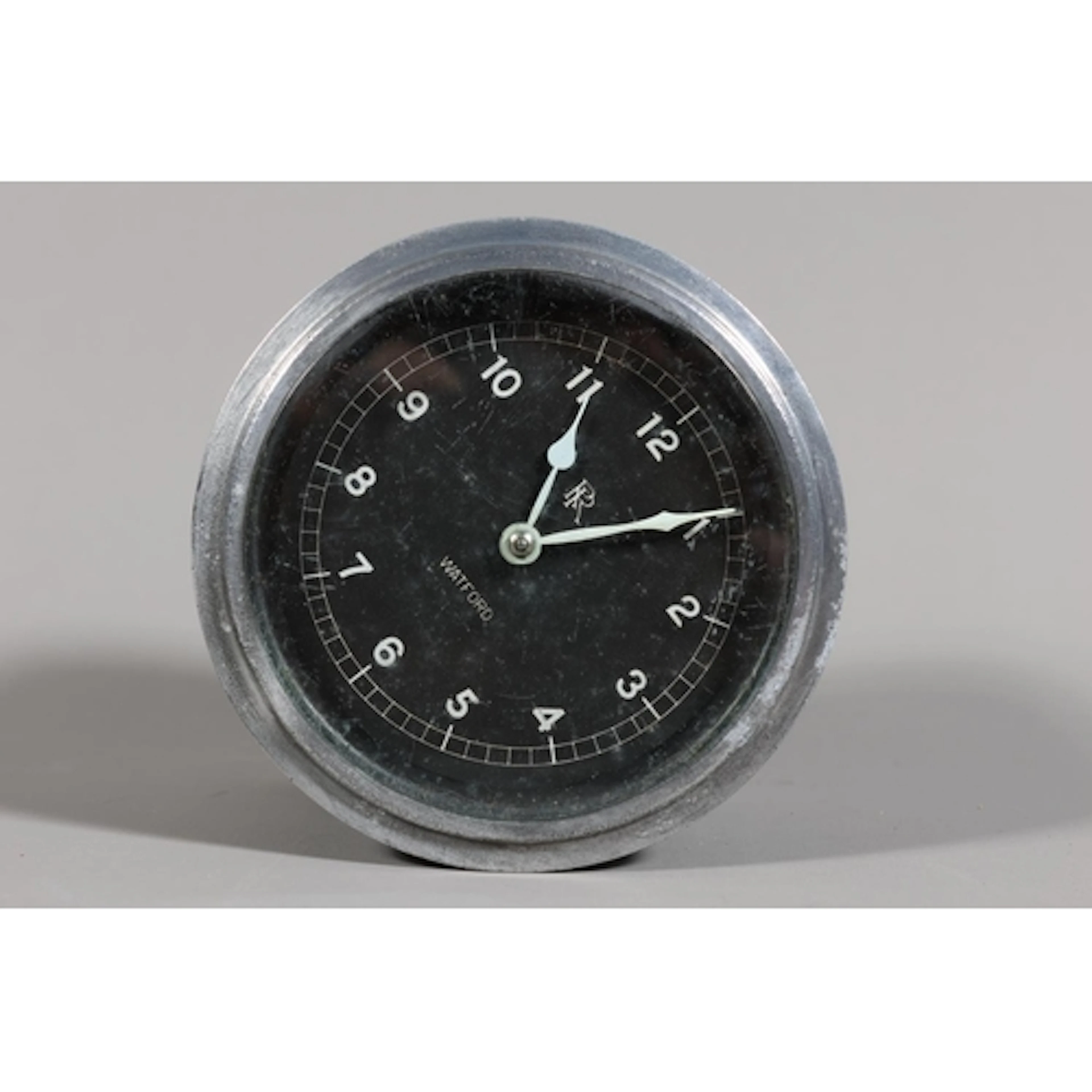 Rolls Royce Watford car clock with black dial and white Arab...