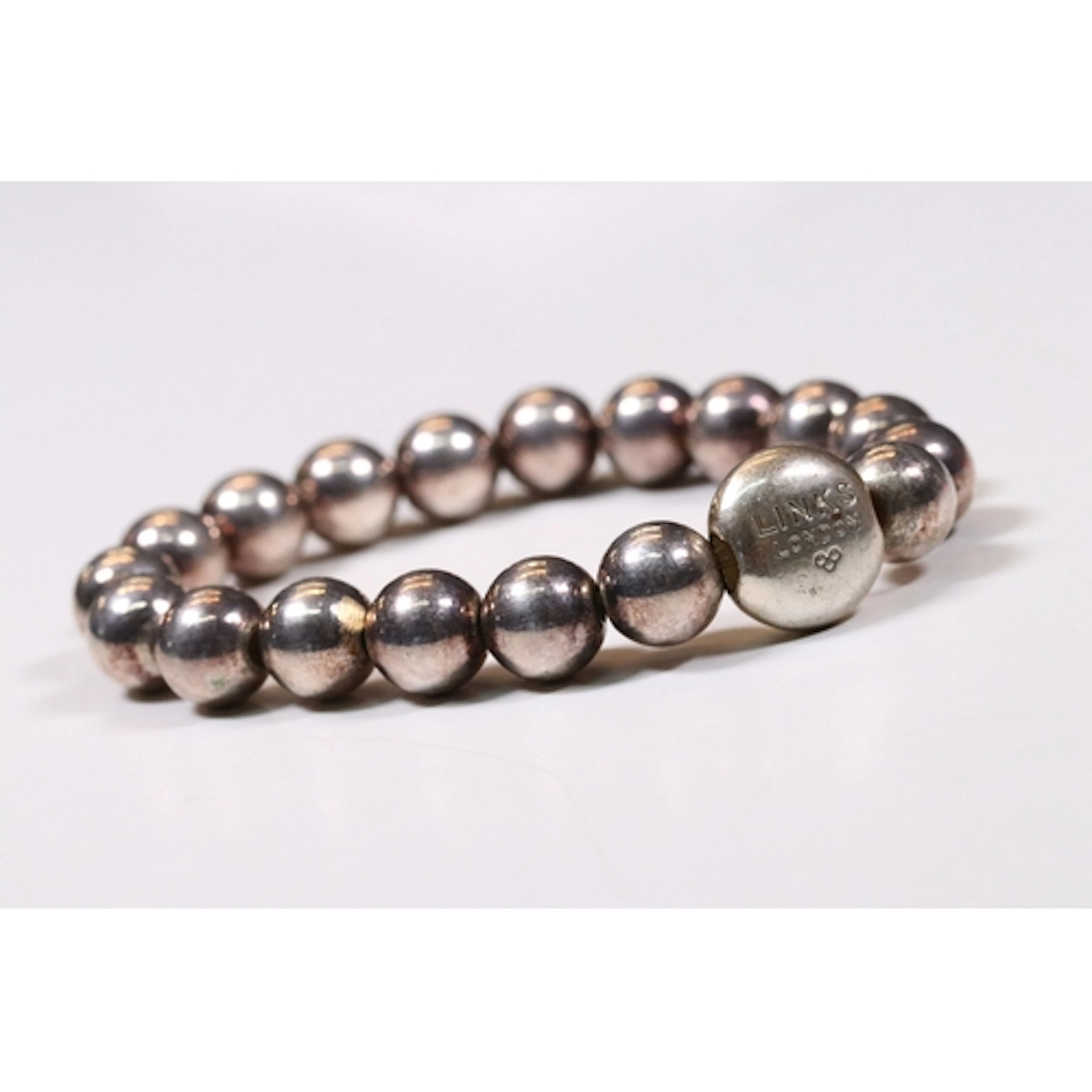 Links Of London 925 sterling silver bead ball bracelet, mark...