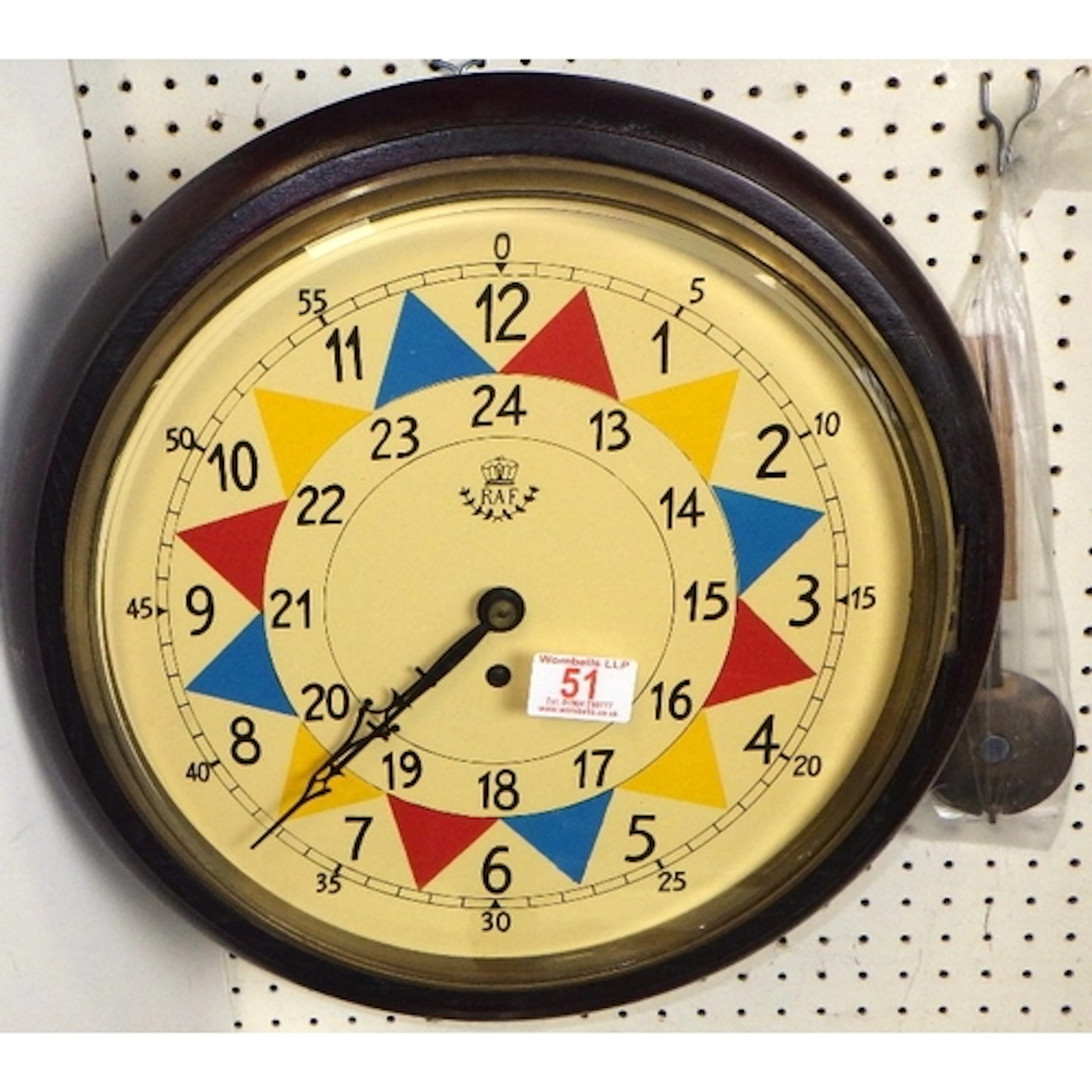 A reproduction “RAF” Fusee wall clock