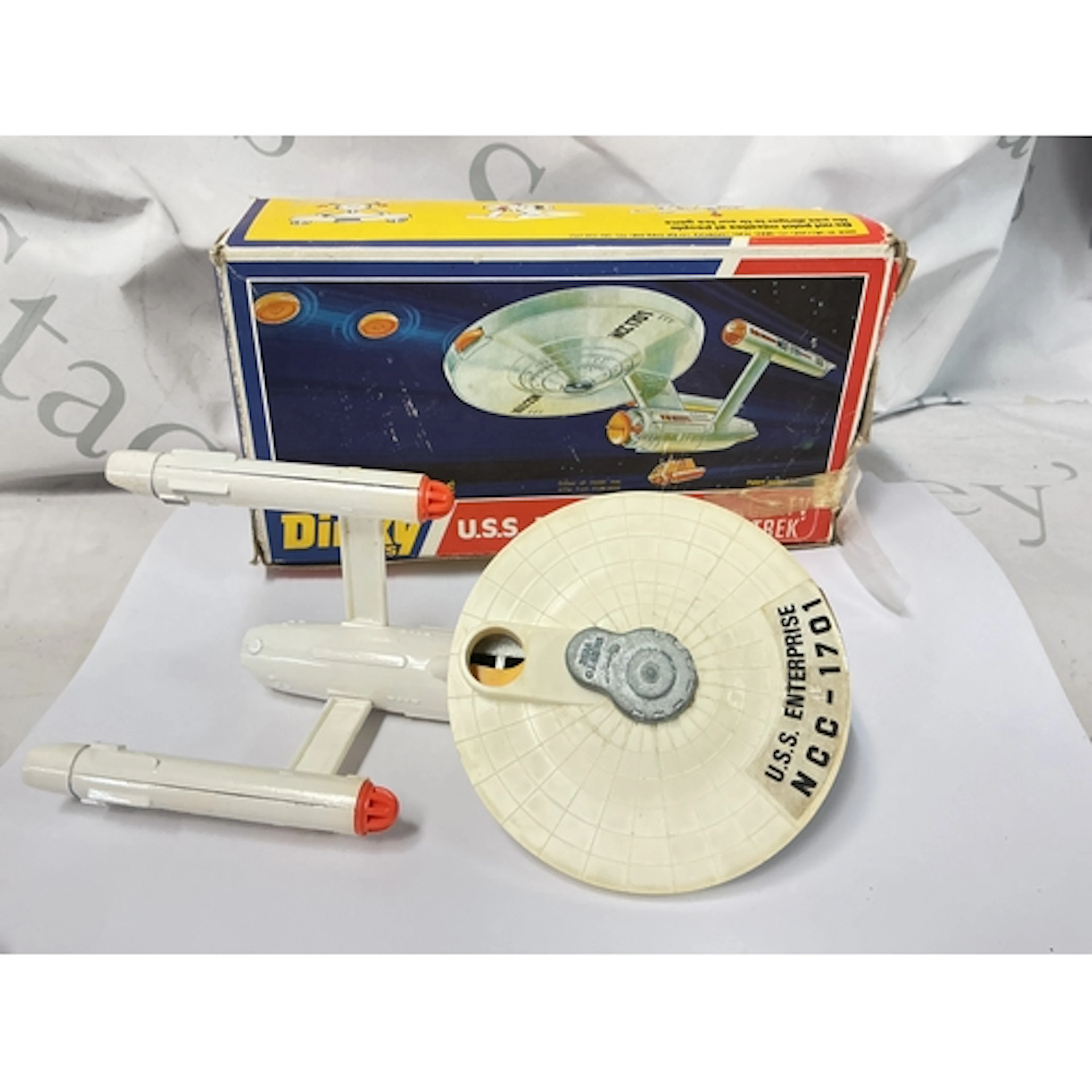 A Boxed Dinky Star Trek U.S.S. Enterprise #358. Box Is Worn ...