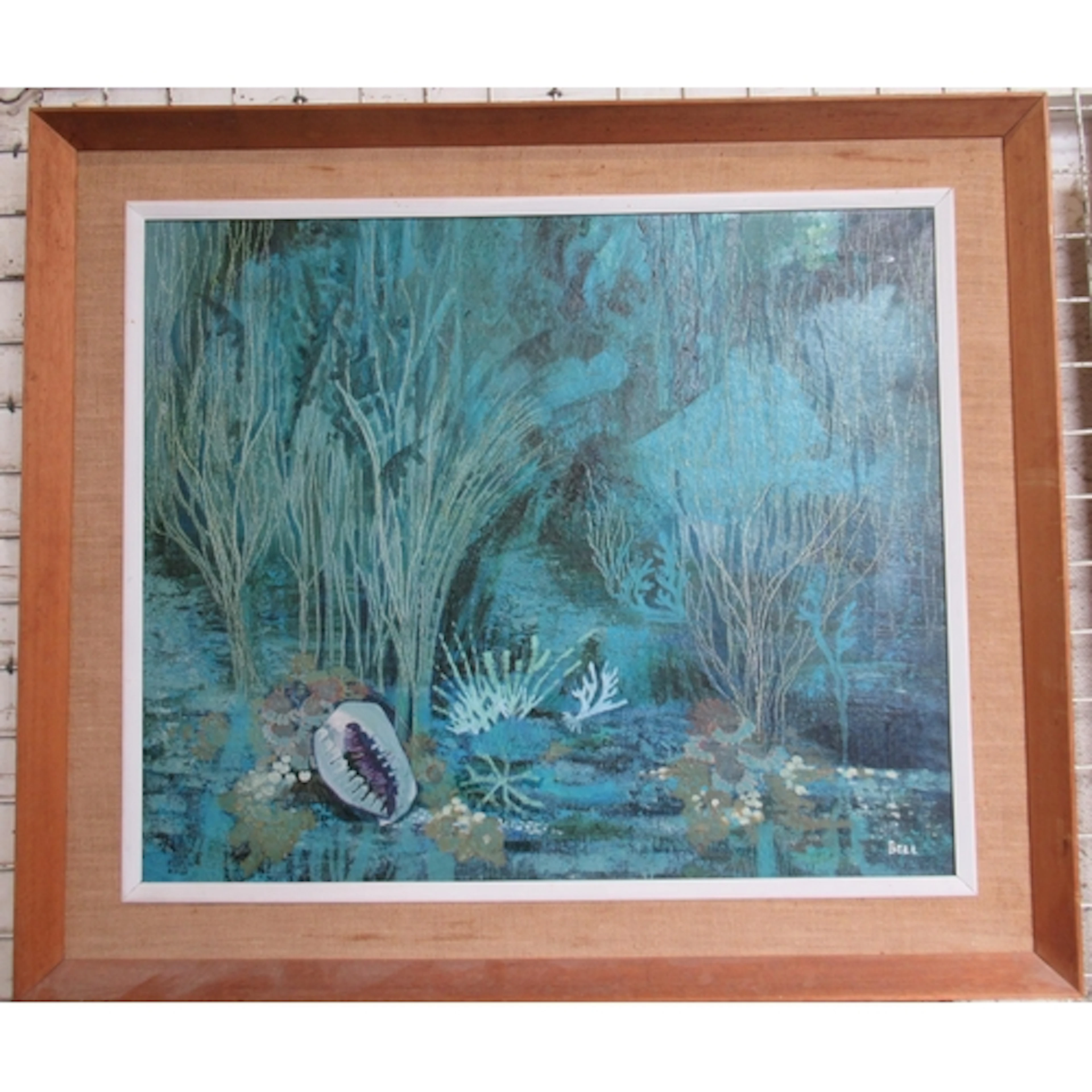 B.C.K Bell, oil on canvas, Aquamarine, 19ins x 23ins