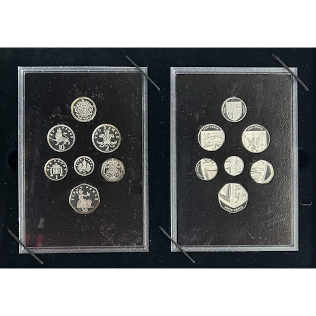 UK 2008 Emblems of Britain Silver Proof Seven-Coin Set and R...