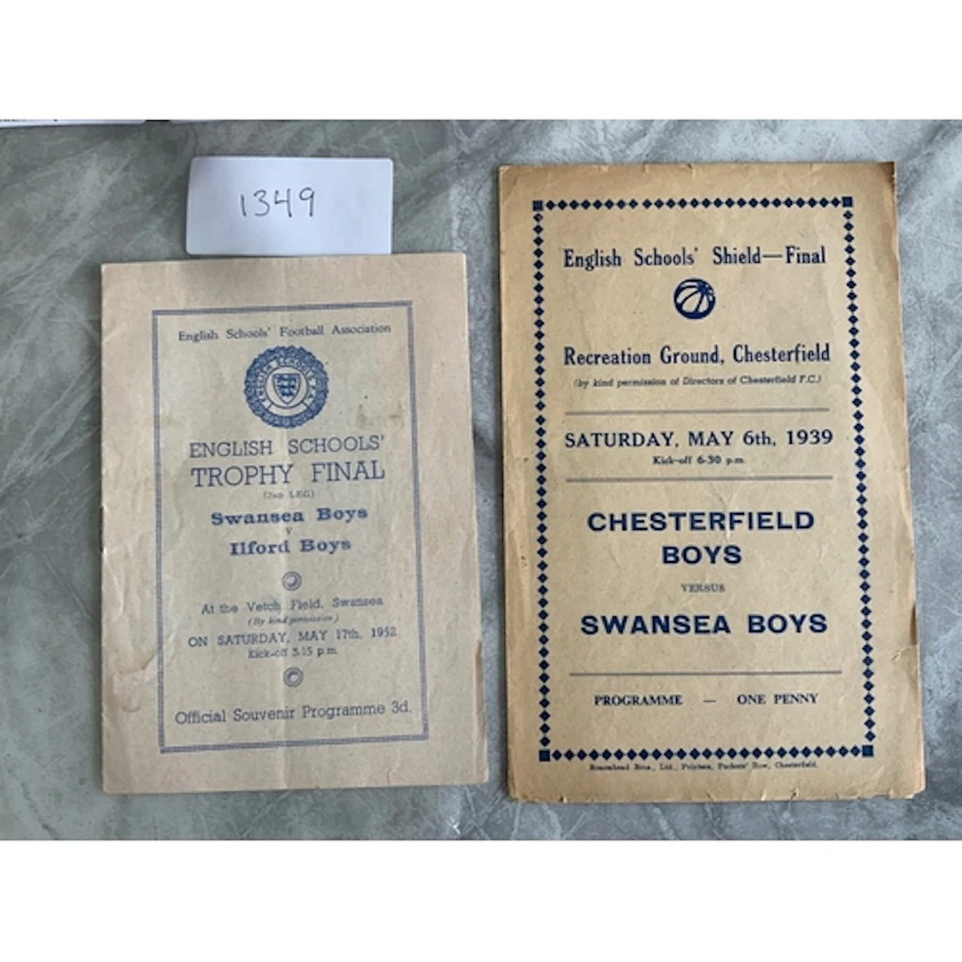 1939 English Schools Final Football Programme: Chesterfield ...