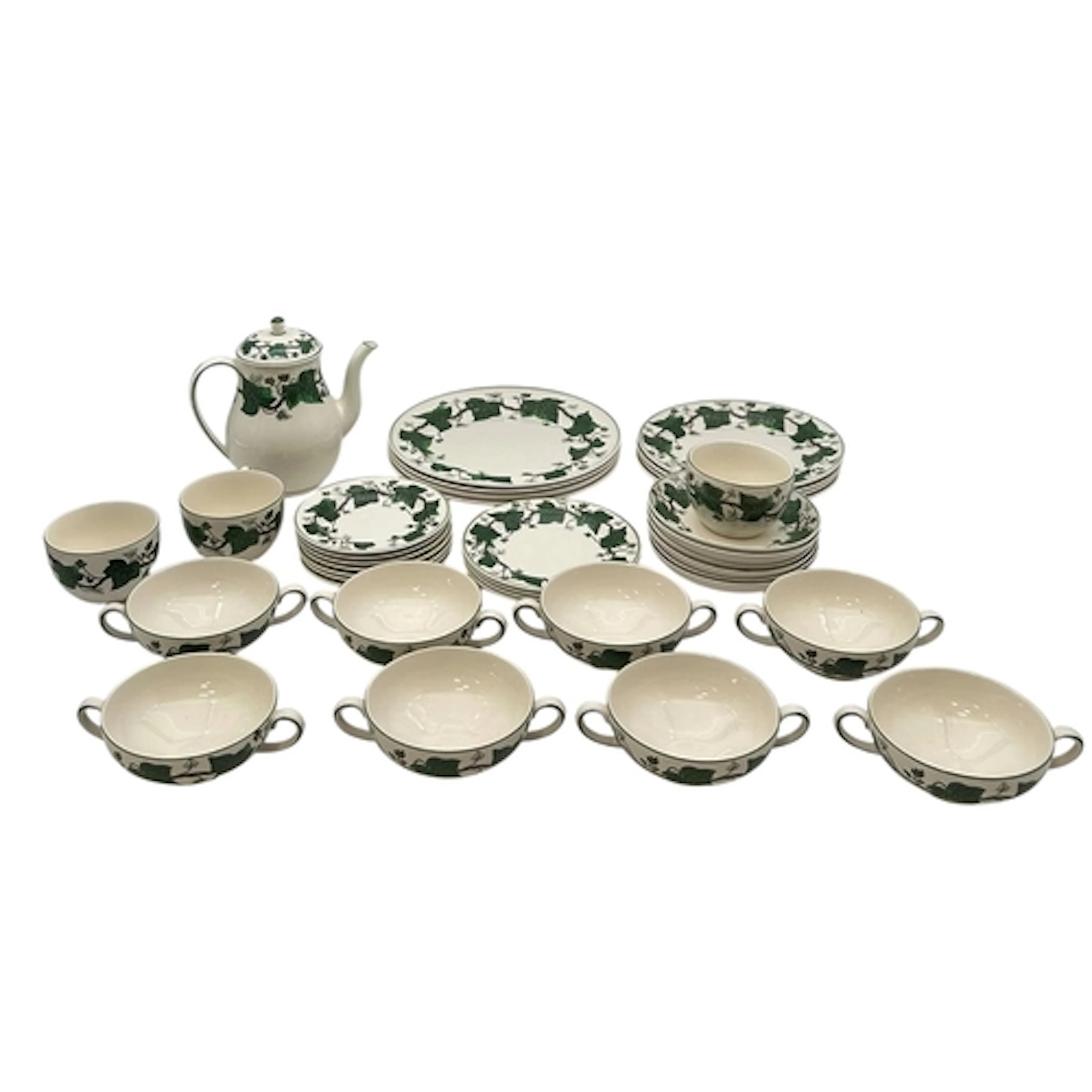 A COLLECTION OF WEGWOOD CHINA, IN THE 'NAPOLEON IVY' PATTERN...