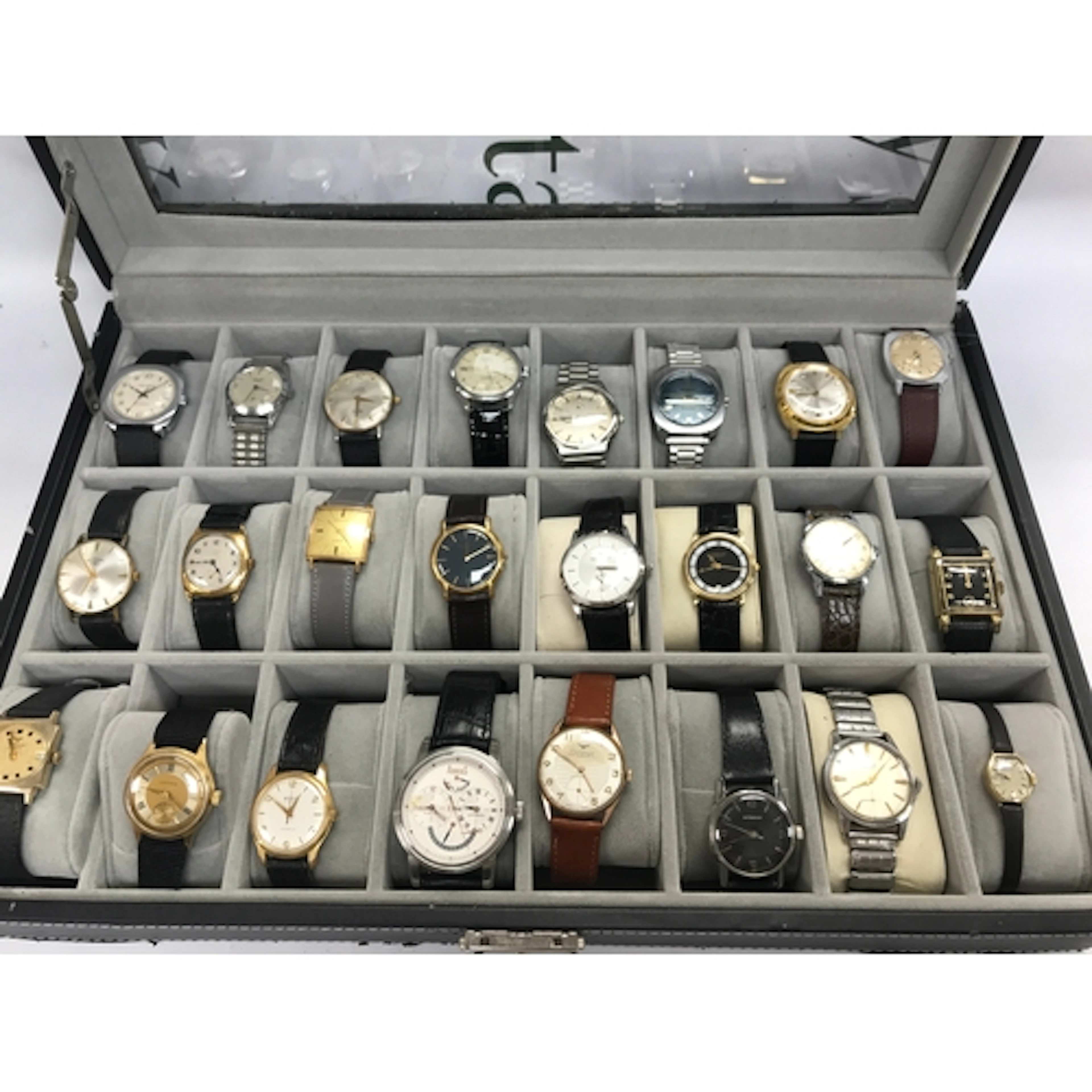 A collection of 24 vintage and dress watches including Rotar...