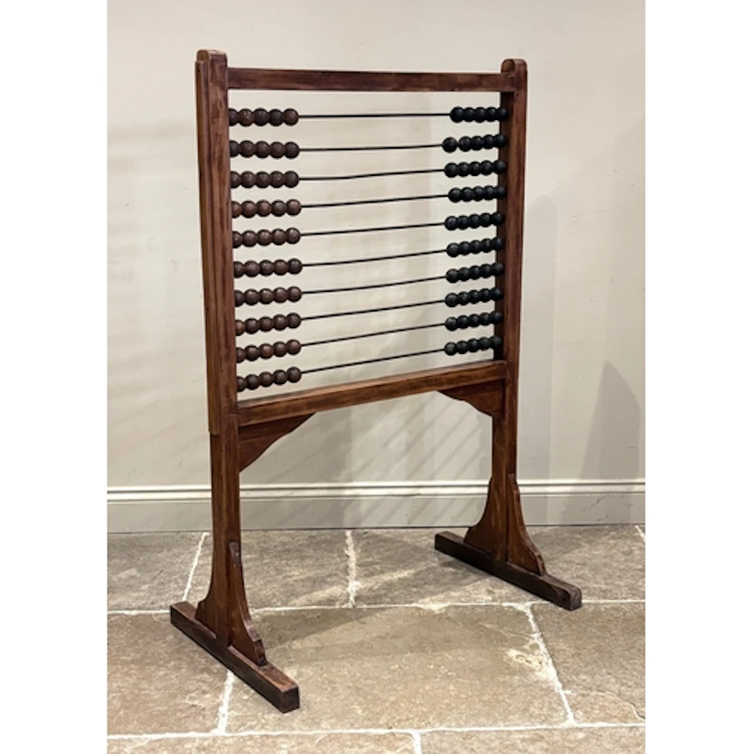 A floor standing school abacus of large proportions, early 2...