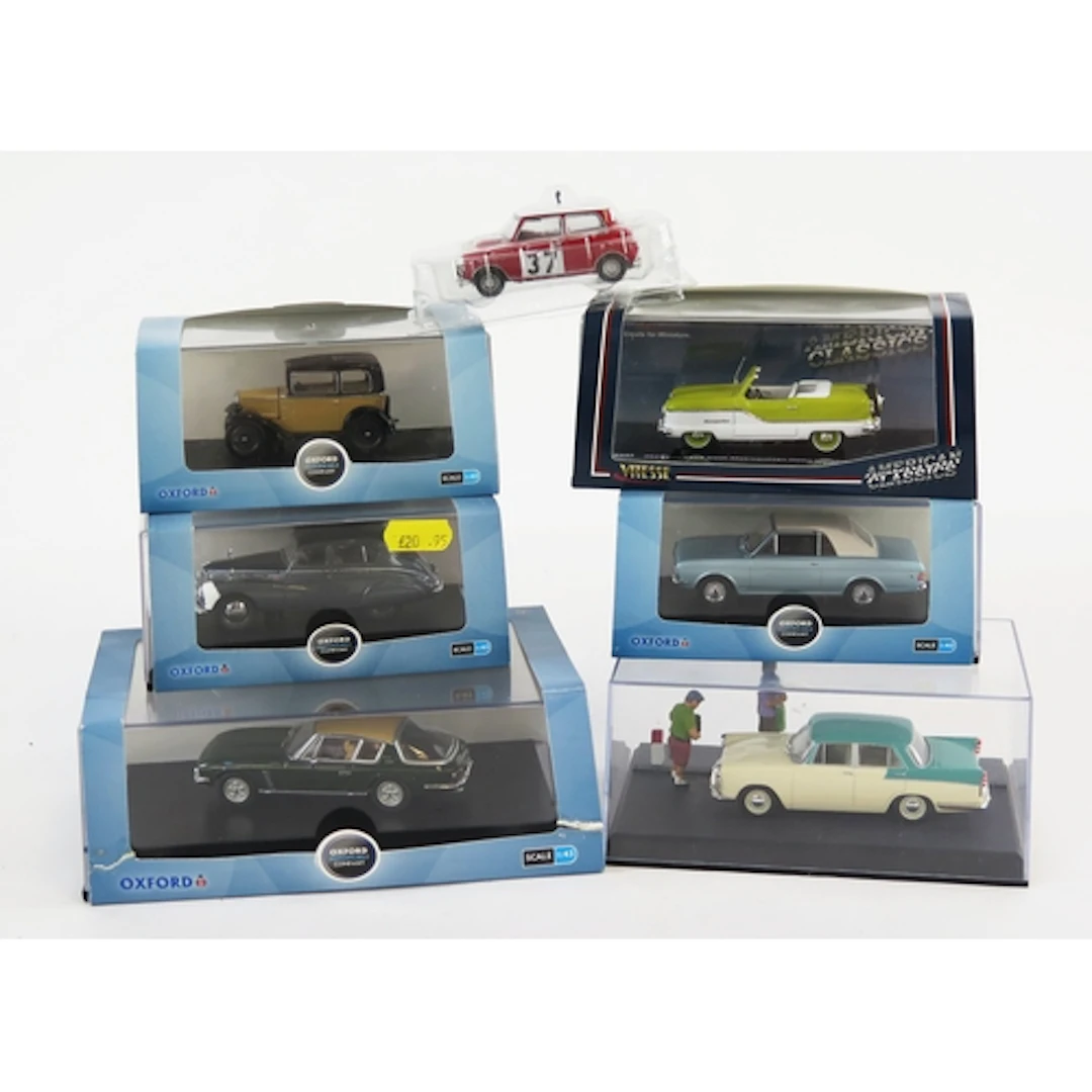 Oxford Diecast 1/43 Group including Jensen Interceptor, Ford...