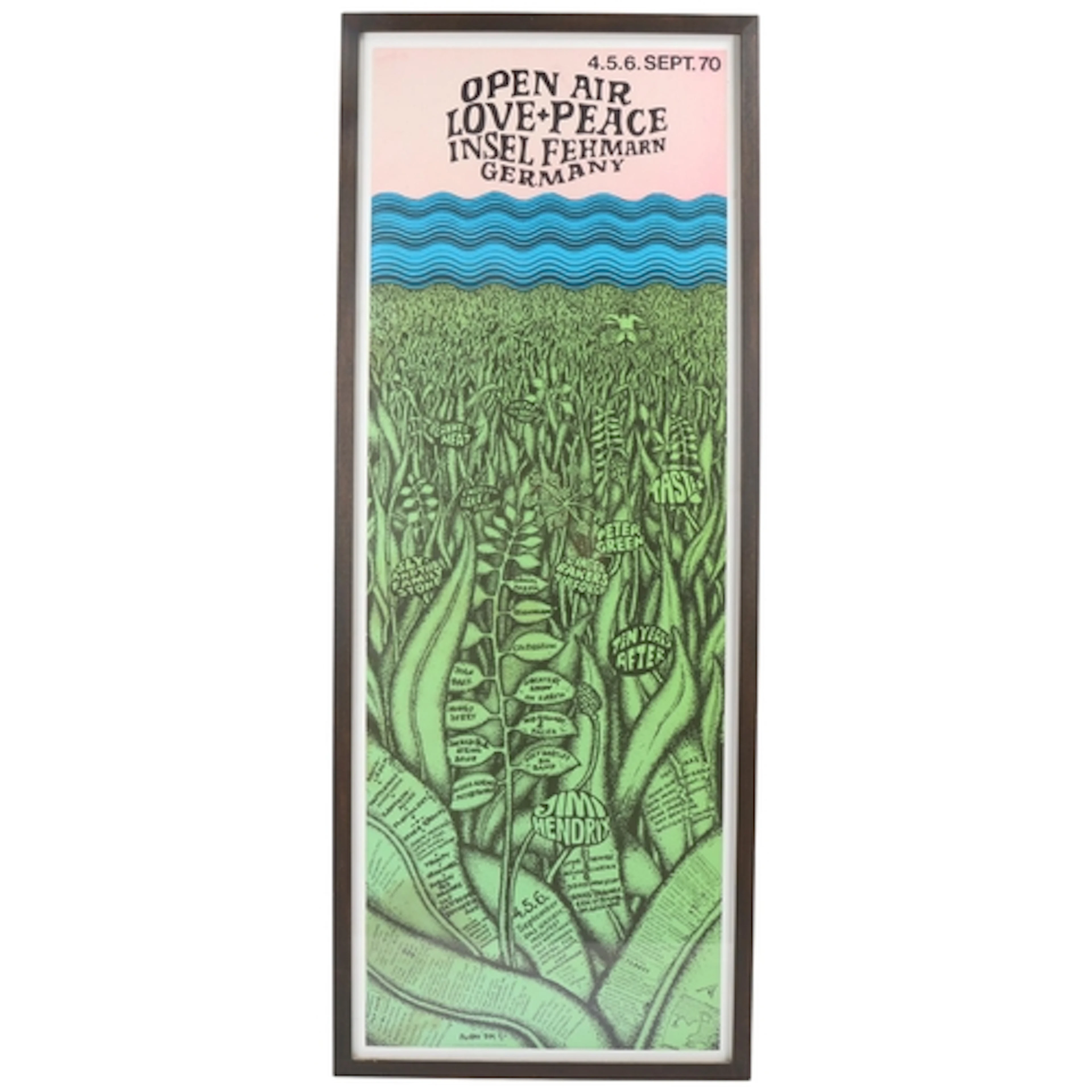 An Open Air Love & Peace Concert Poster which saw the last l...