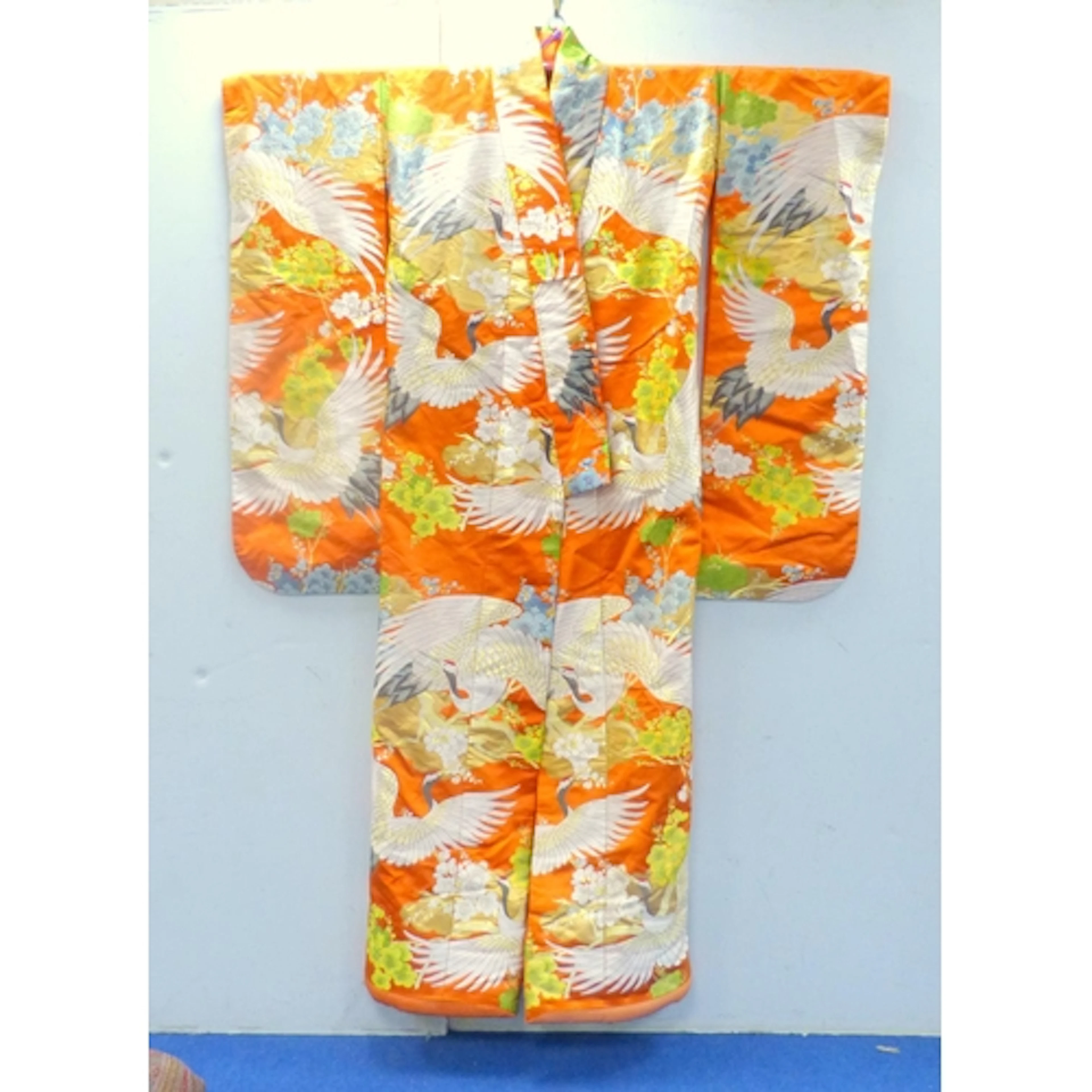 An attractive modern Japanese ceremonial wedding Kimono, the...