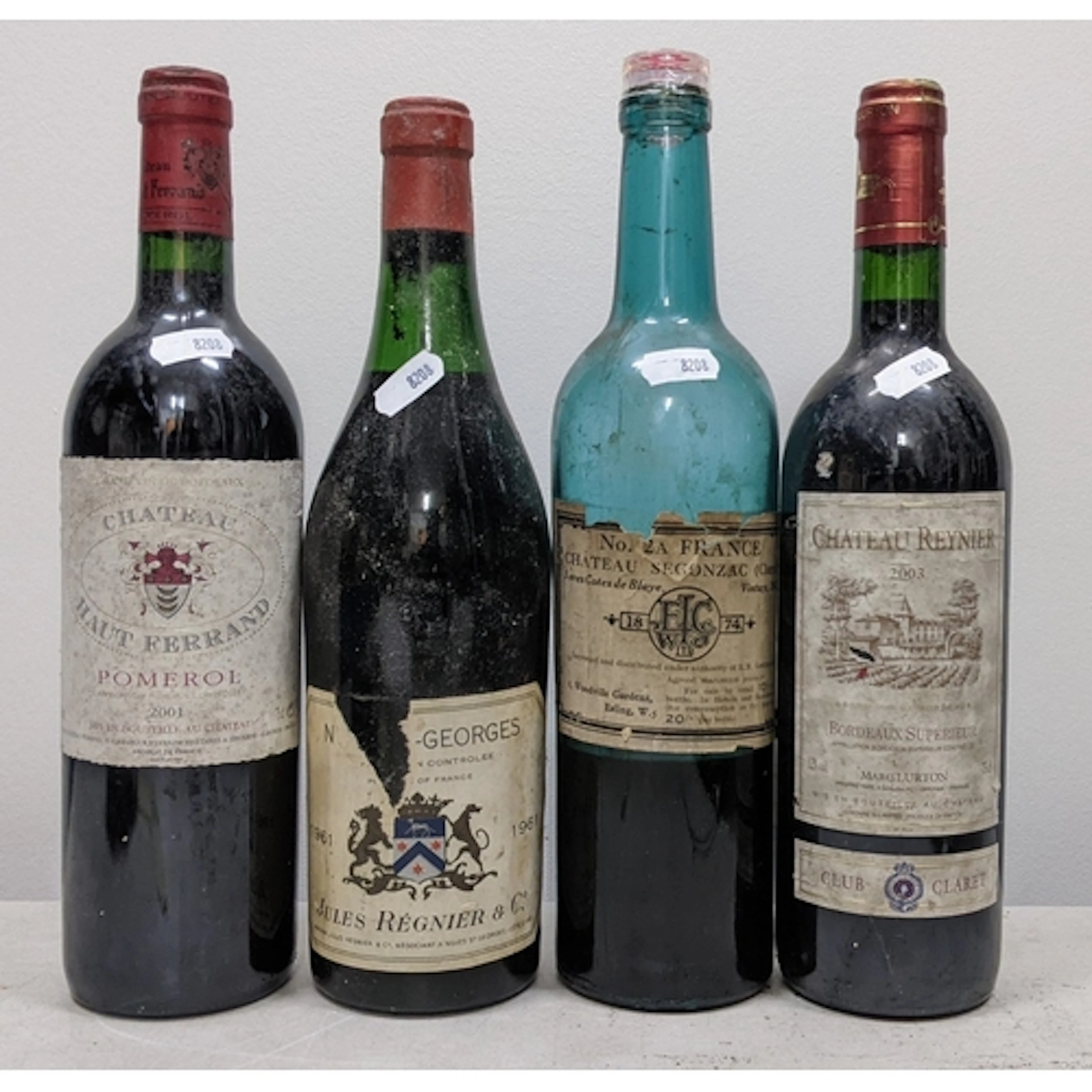 Four bottles of French red wine, comprising:- - One bottle C...