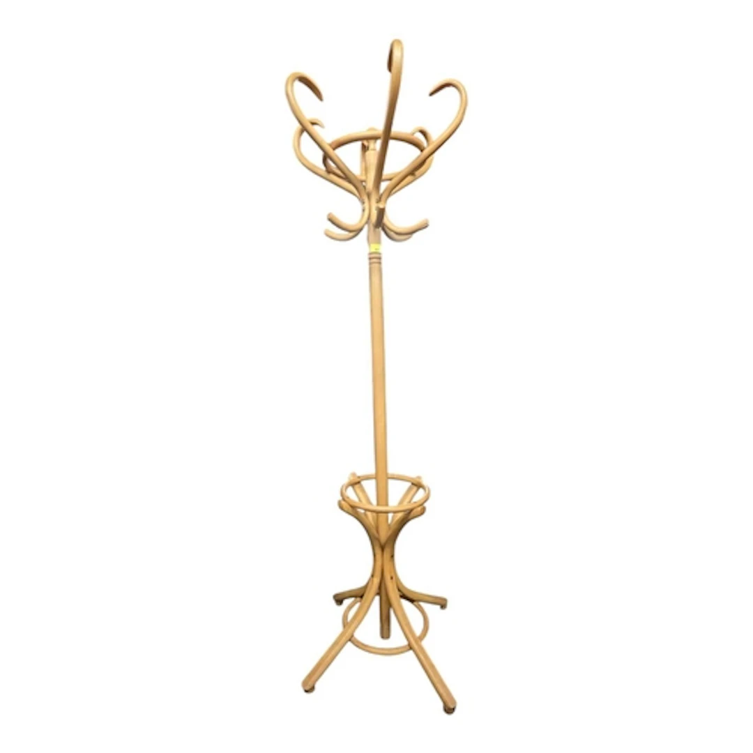 A late 20th century Thonet style bentwood coat rack / stand....