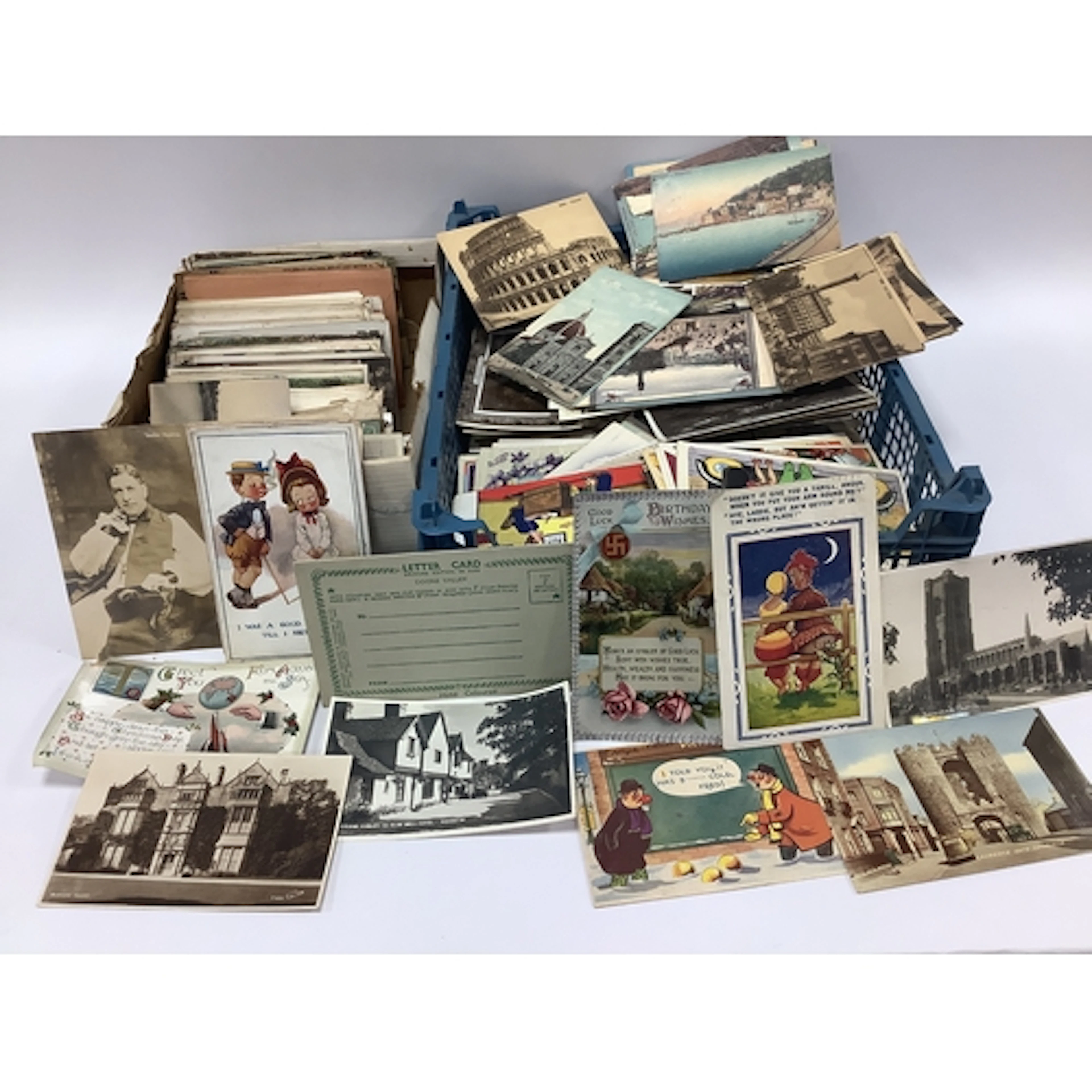 A Box of Early XX Century and Later Picture Postcards and Ph...