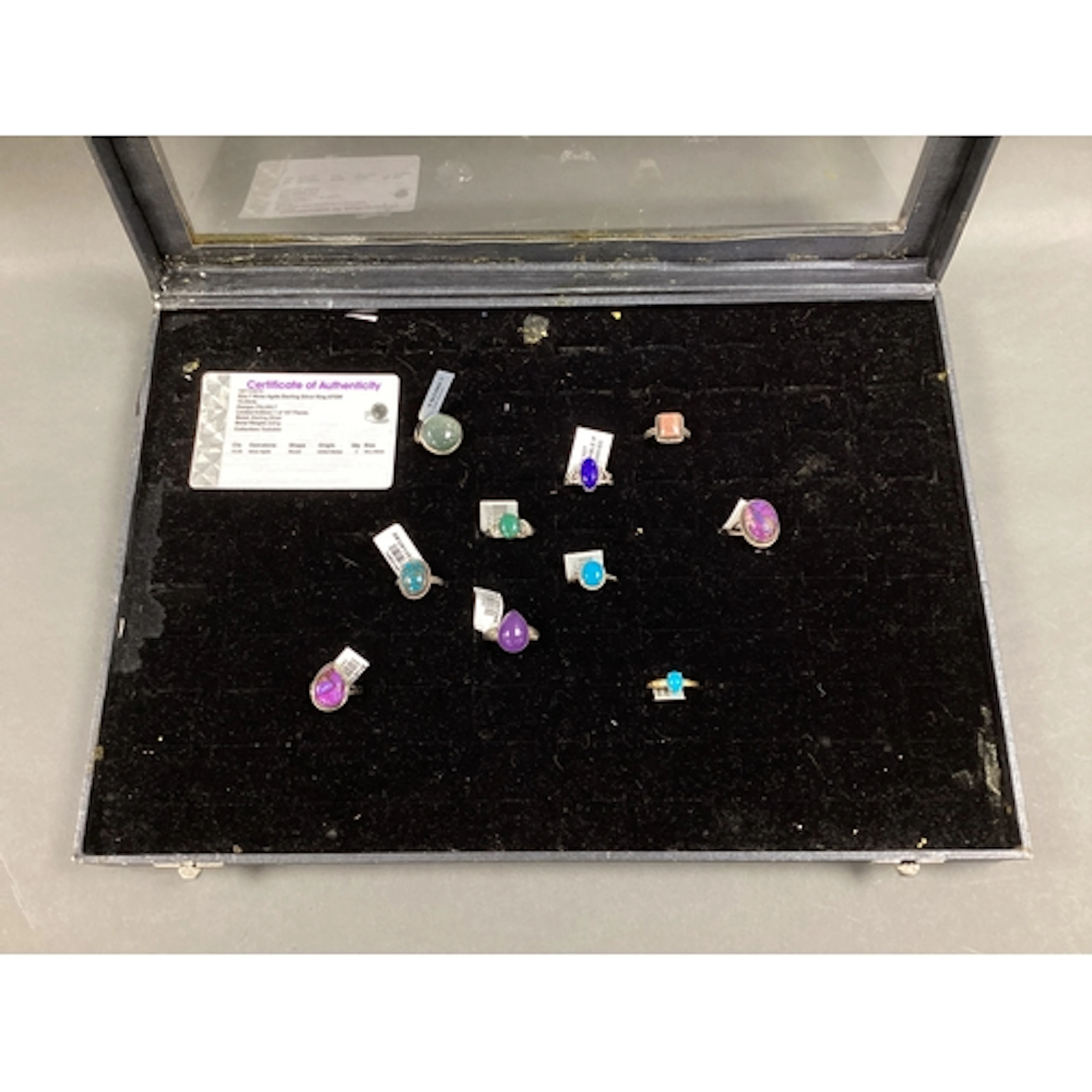 A Collection of Modern "925" Dress Rings, including a large ...