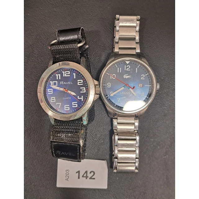TWO FASHION WATCHES comprising Lacoste, model LC.123.1.14.29...