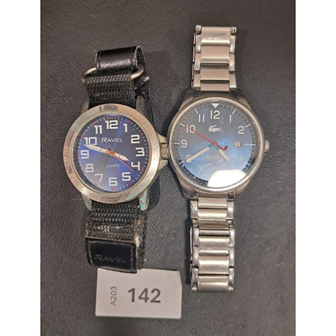 TWO FASHION WATCHES comprising Lacoste, model LC.123.1.14.29...