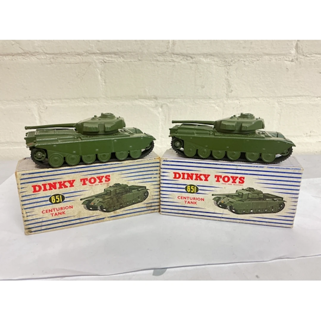 2 X Boxed Dinky Centurion Tanks #651. No Reserve.