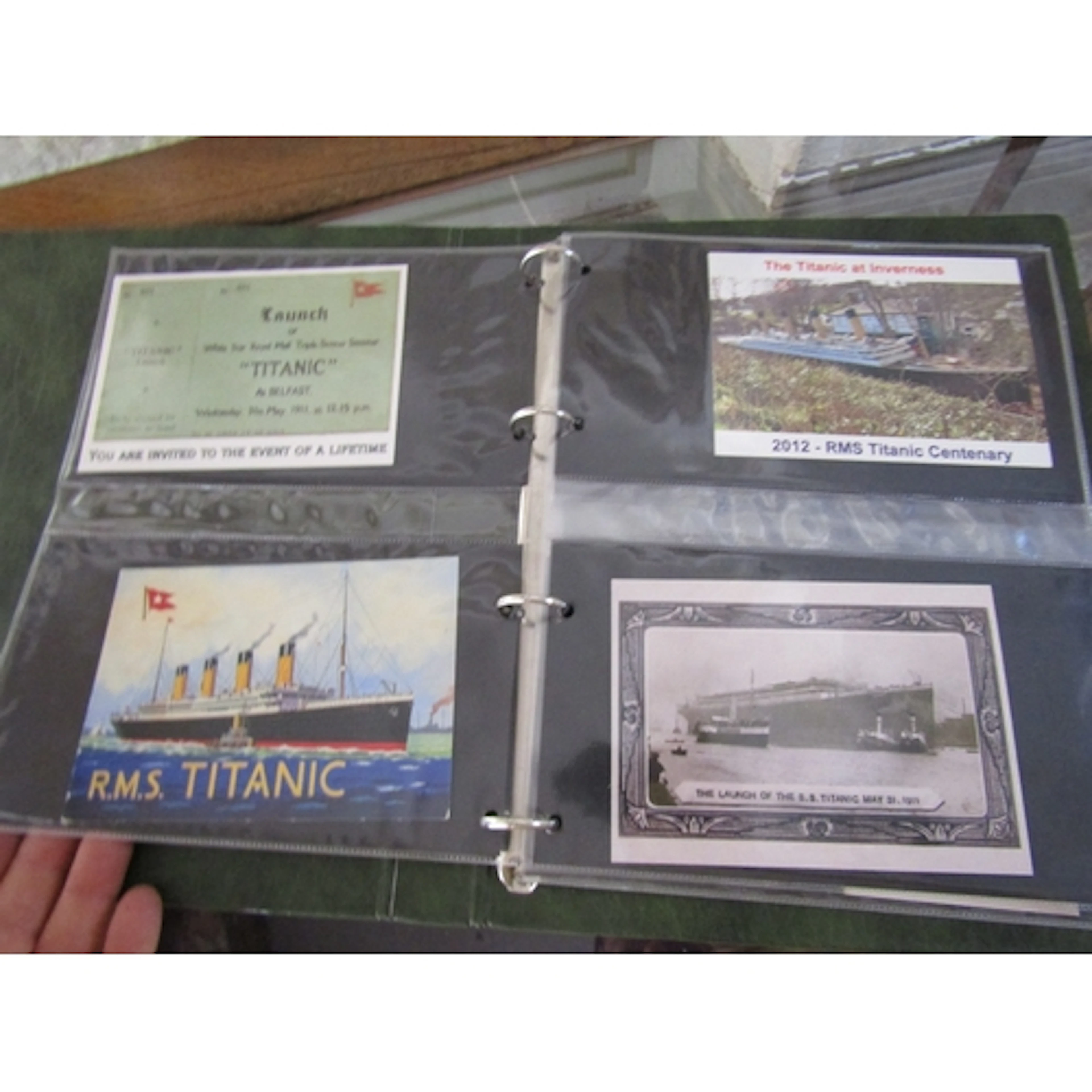 Album of Various Titanic Postcards Part Photographed