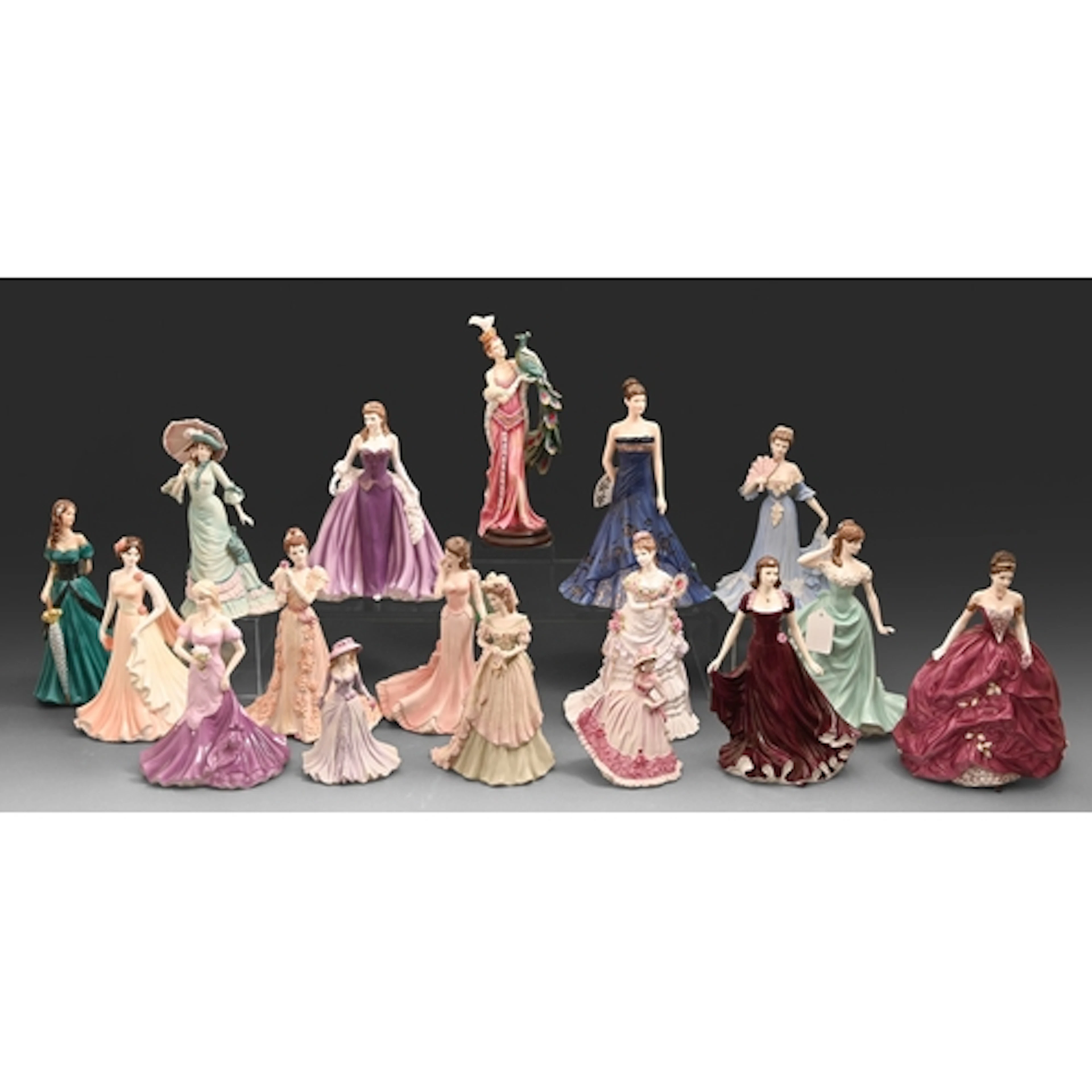Fifteen Coalport and Royal Worcester ladies, late 20th c, 26...