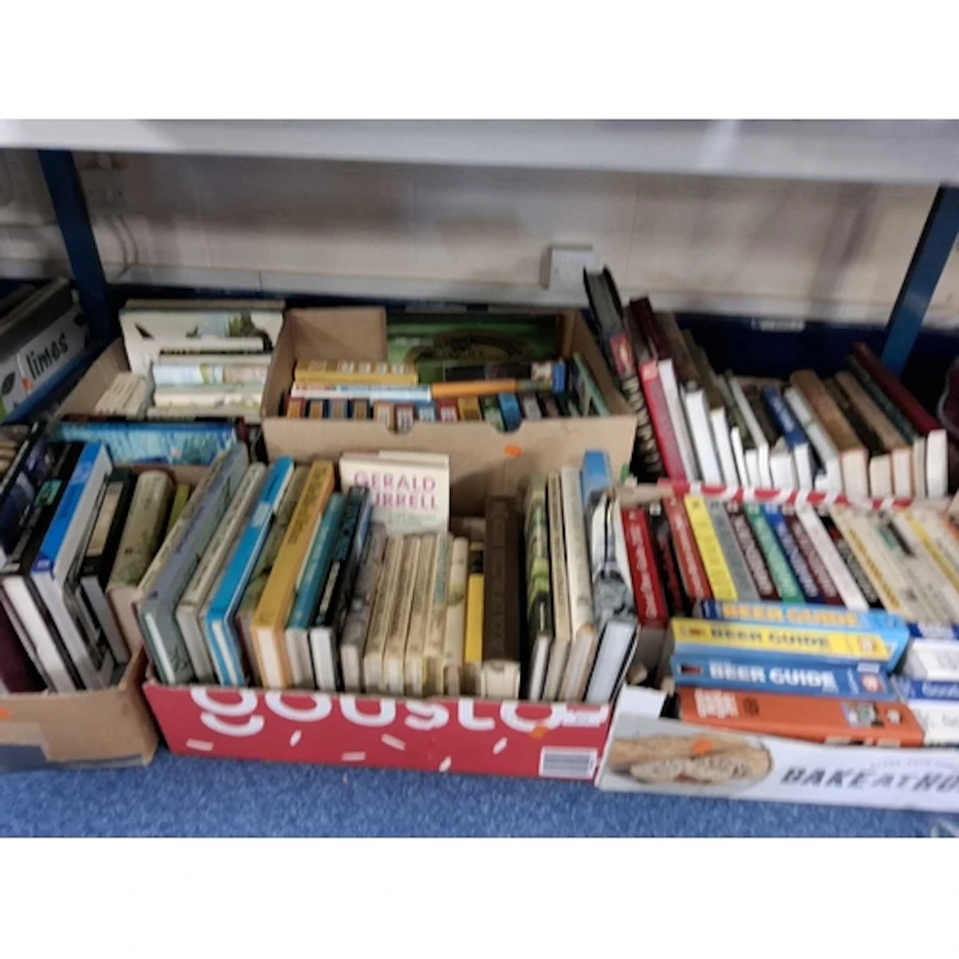 SIX BOXES OF MISCELLANEOUS BOOKS to include two boxes contai...