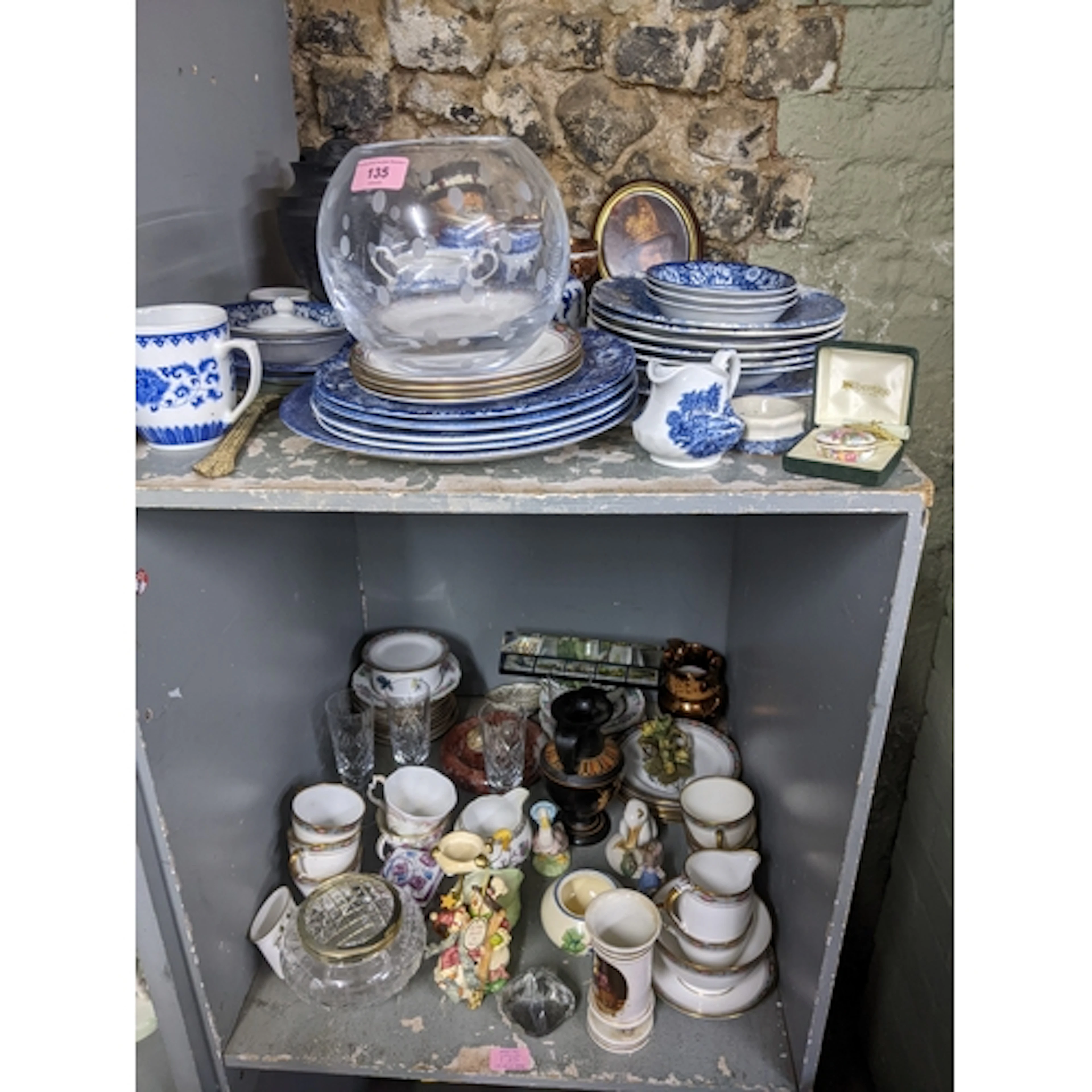 Mixed ceramics to include a 19th century black basalt coffee...
